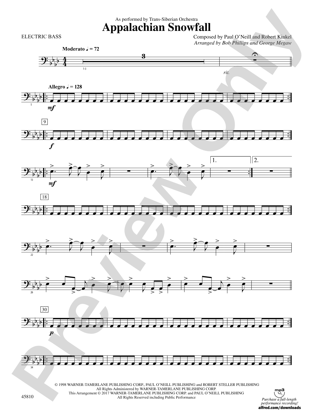 Appalachian Snowfall: Electric Bass