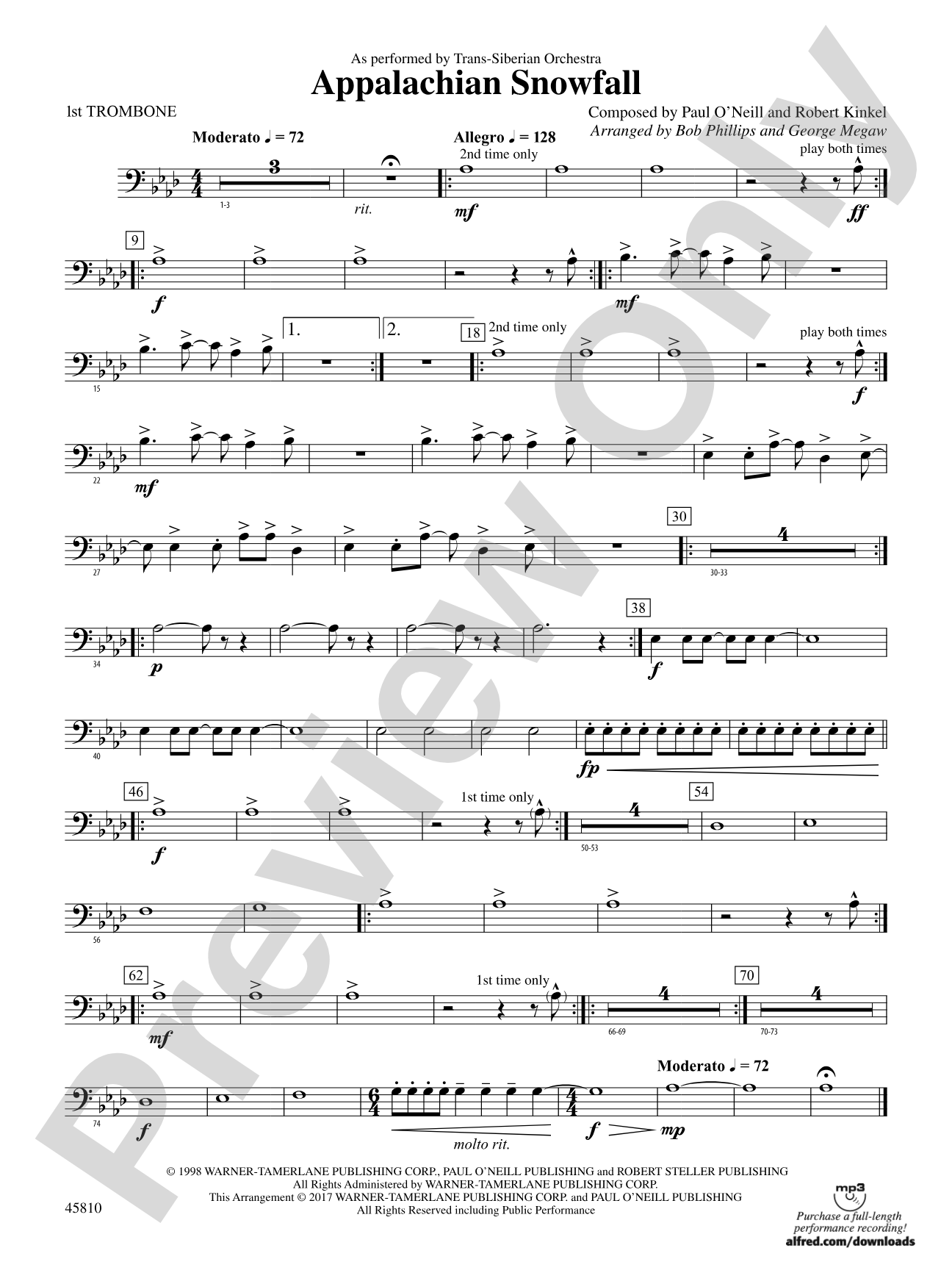 Appalachian Snowfall: 1st Trombone