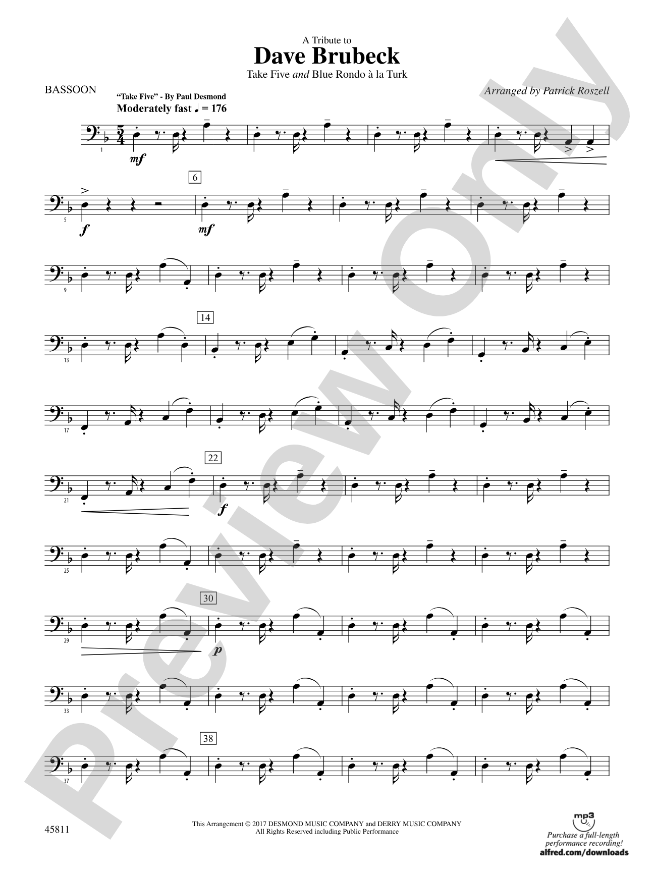 A Tribute to Dave Brubeck: Bassoon