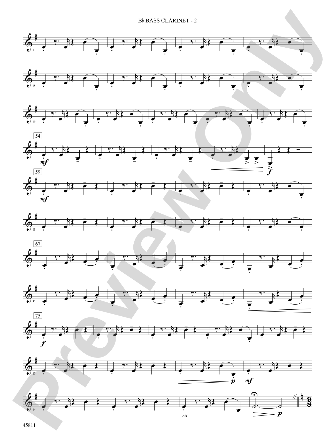A Tribute to Dave Brubeck: B-flat Bass Clarinet