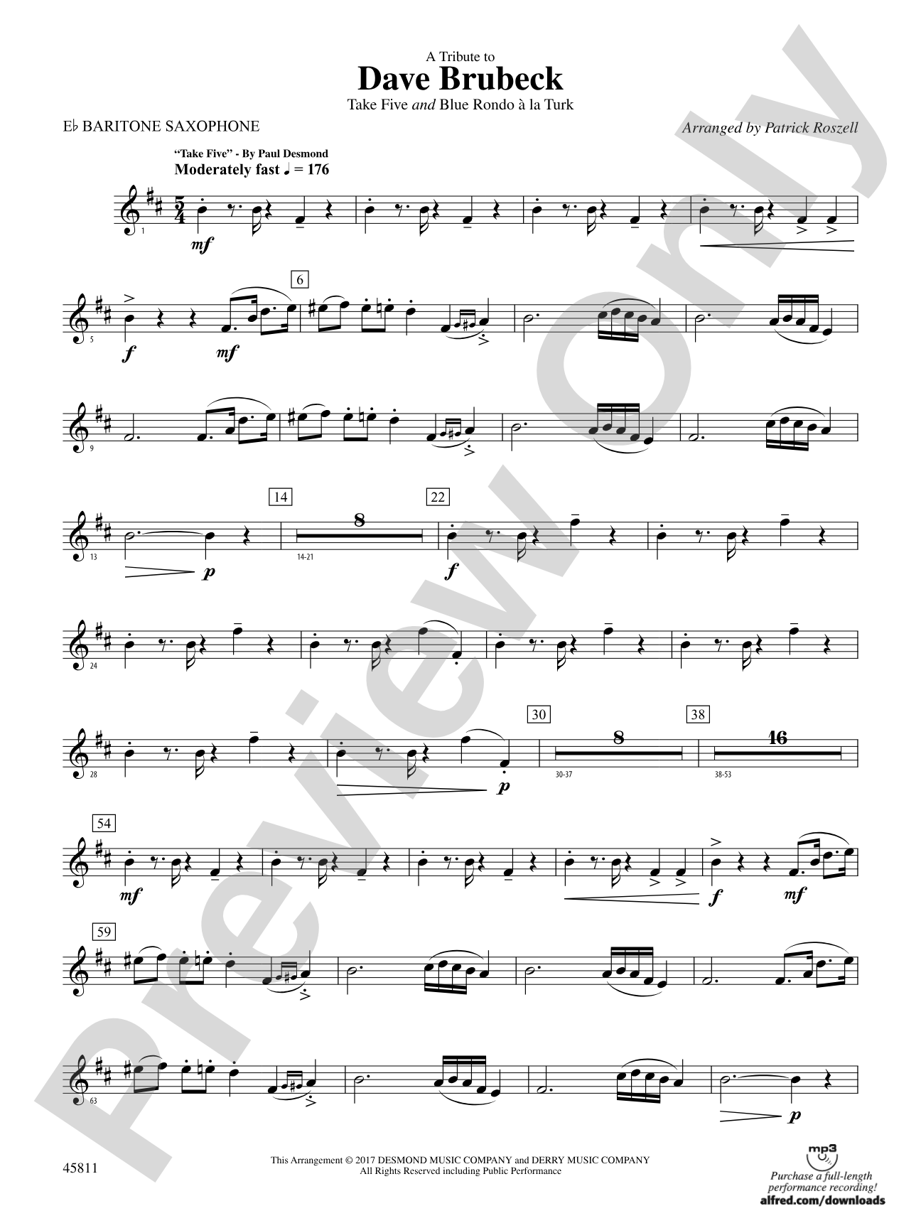 A Tribute to Dave Brubeck: E-flat Baritone Saxophone