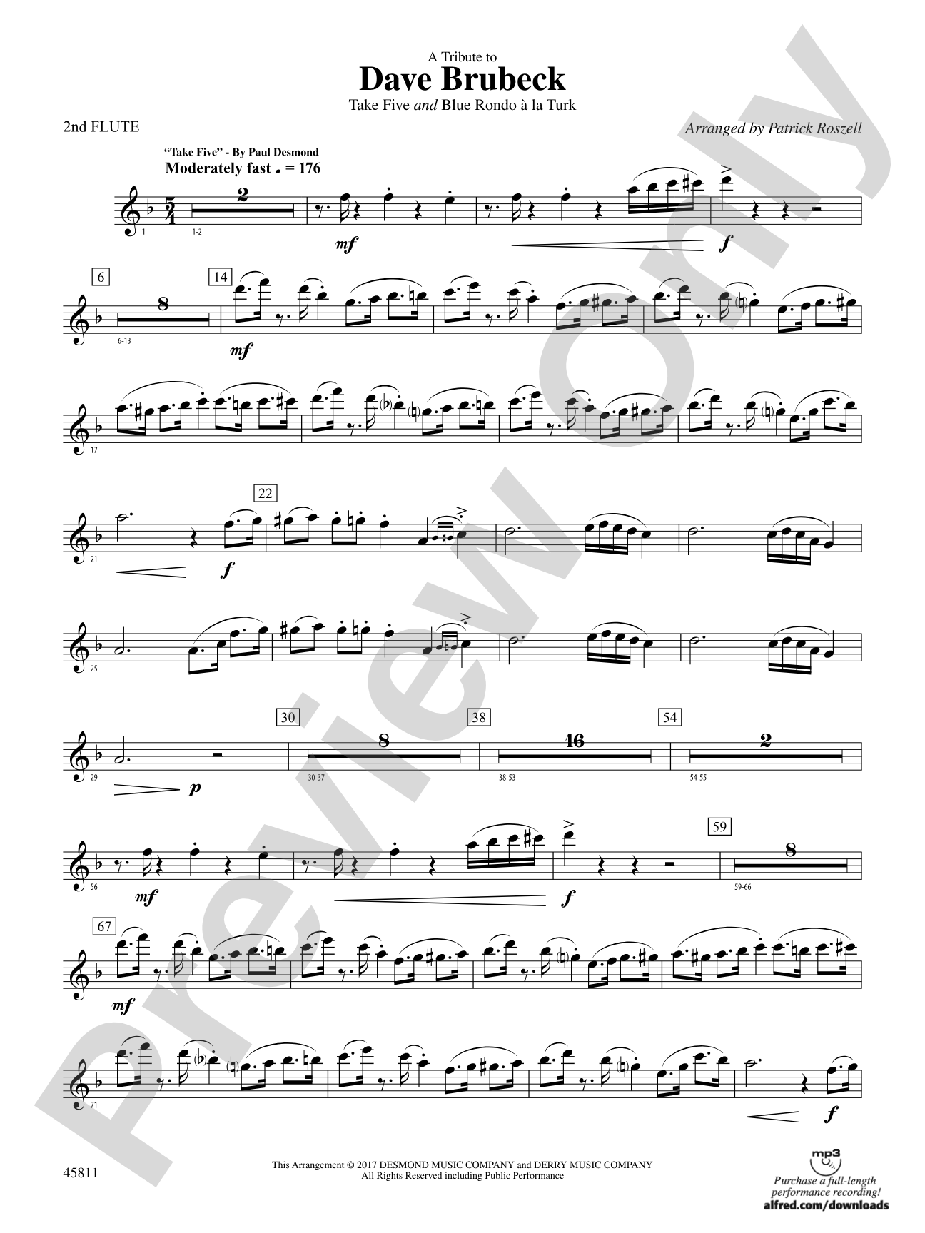 A Tribute to Dave Brubeck: 2nd Flute