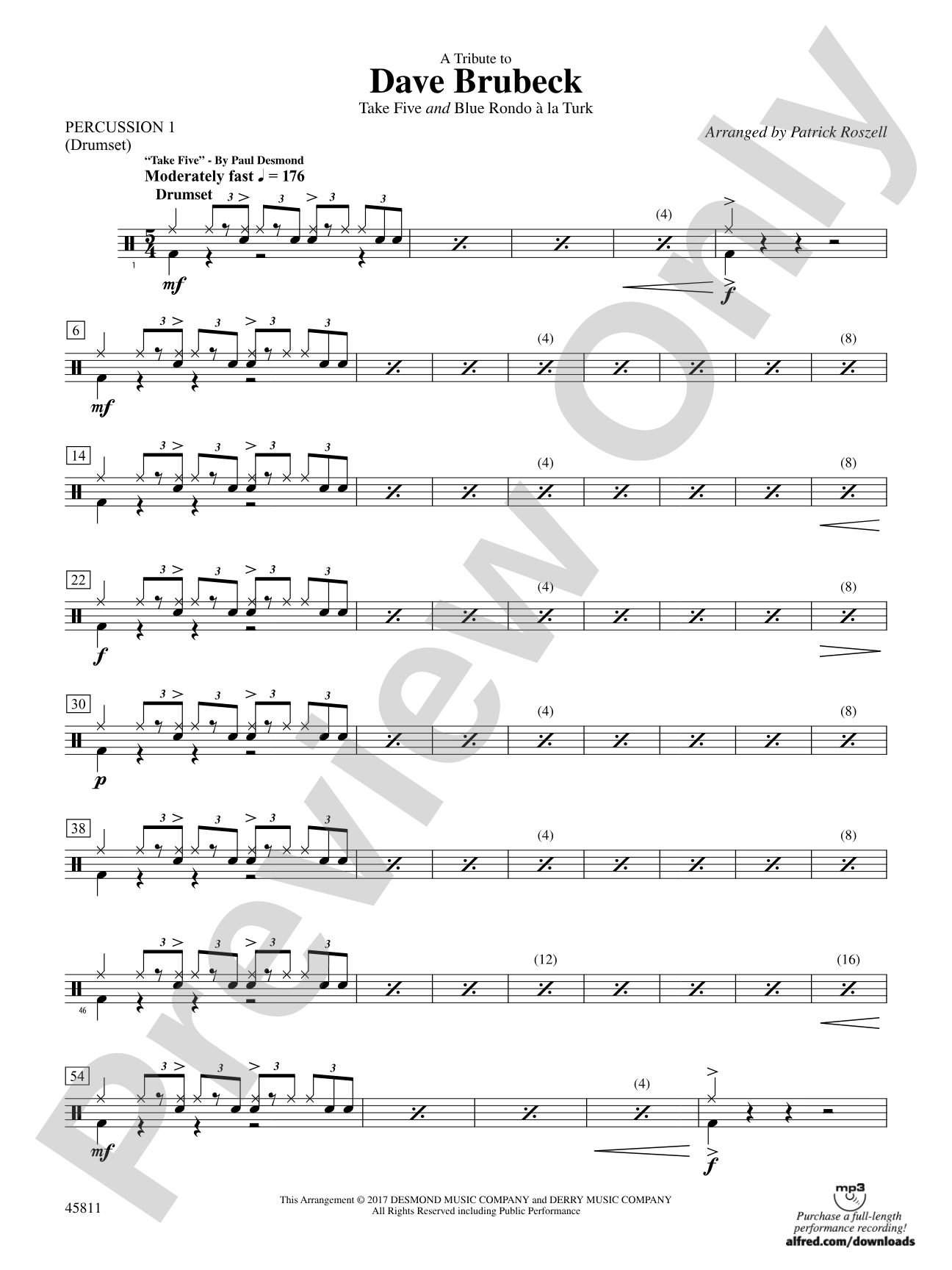 A Tribute to Dave Brubeck: 1st Percussion