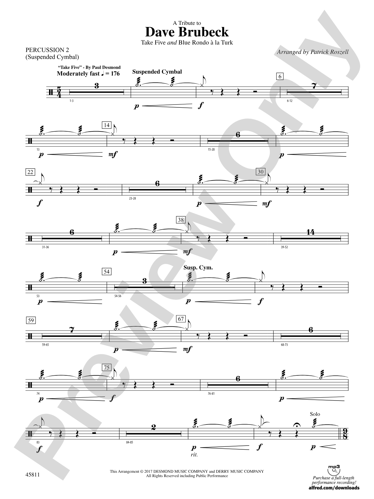 A Tribute to Dave Brubeck: 2nd Percussion