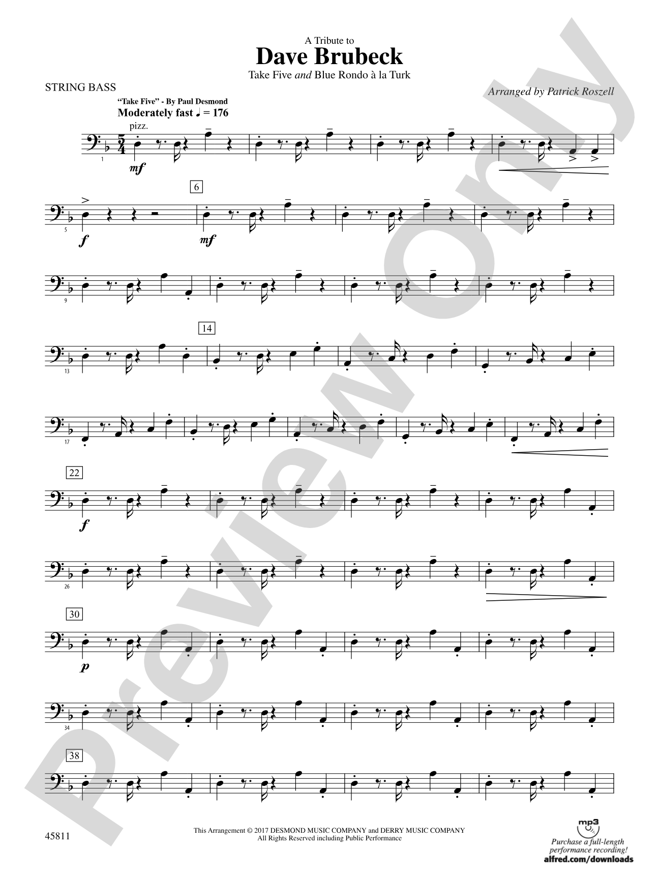 A Tribute to Dave Brubeck: String Bass