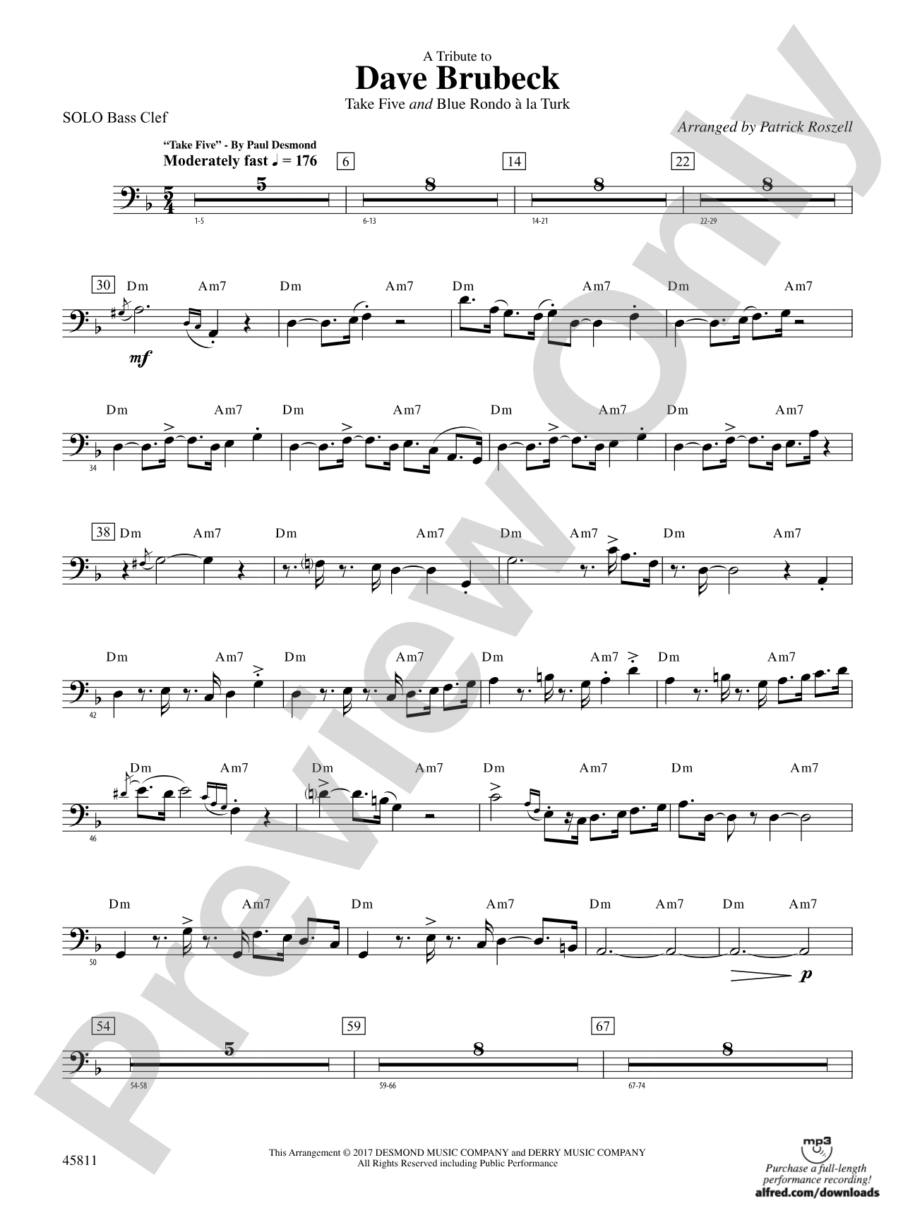 A Tribute to Dave Brubeck: Solo Bass Clef