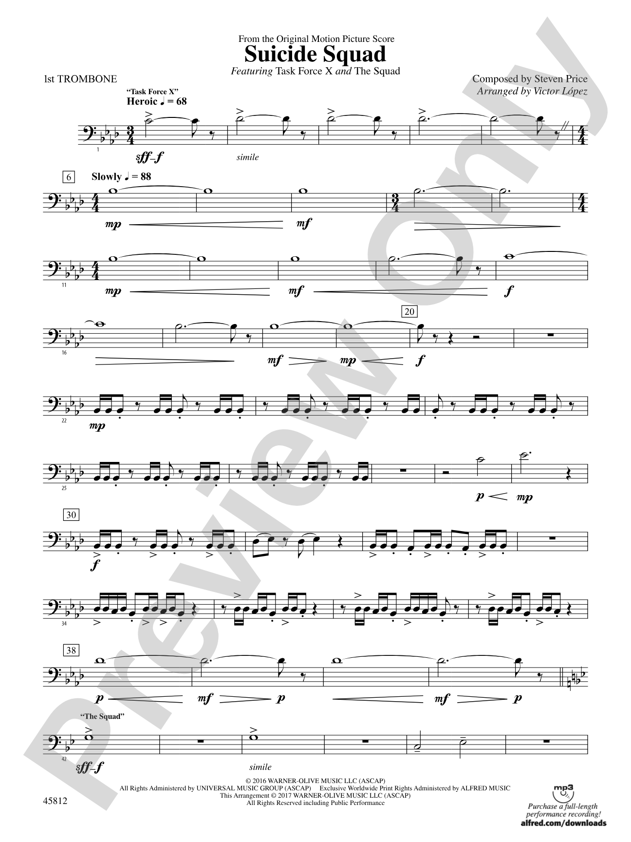 Suicide Squad: 1st Trombone