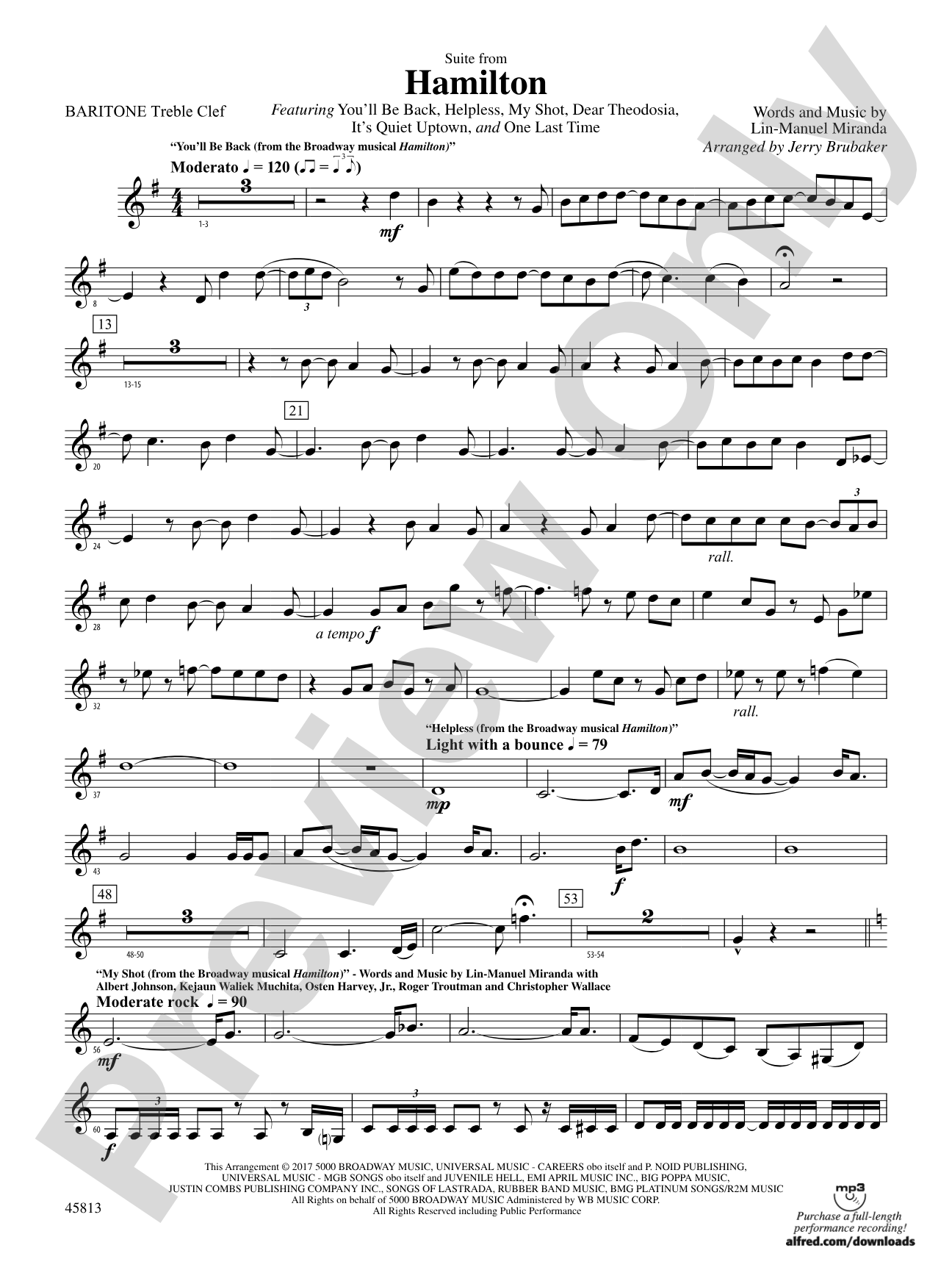 Hamilton, Suite from: Baritone T.C.