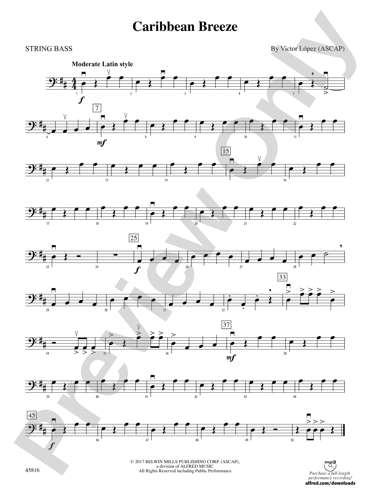 Caribbean Breeze: String Bass