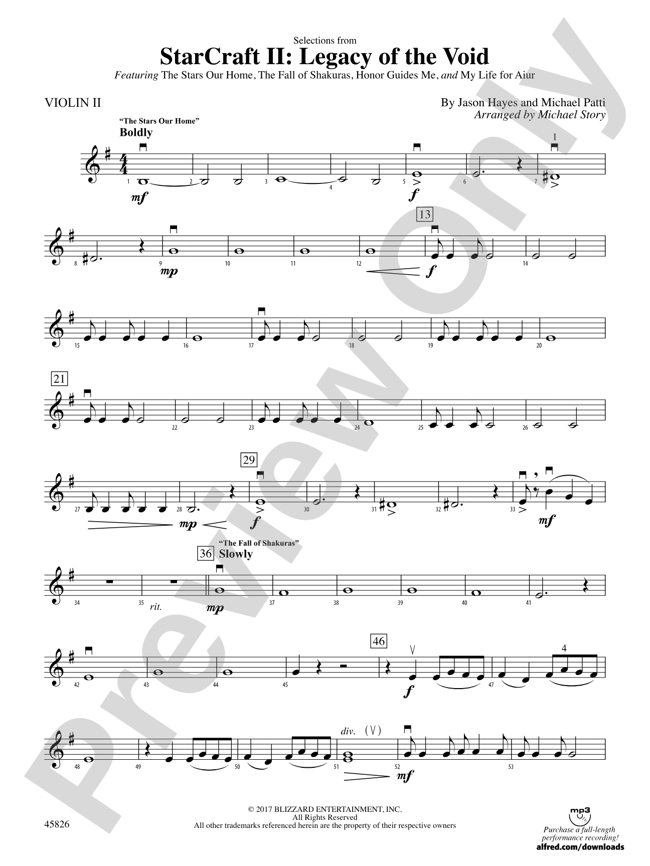 StarCraft II: Legacy of the Void, Selections from: 2nd Violin