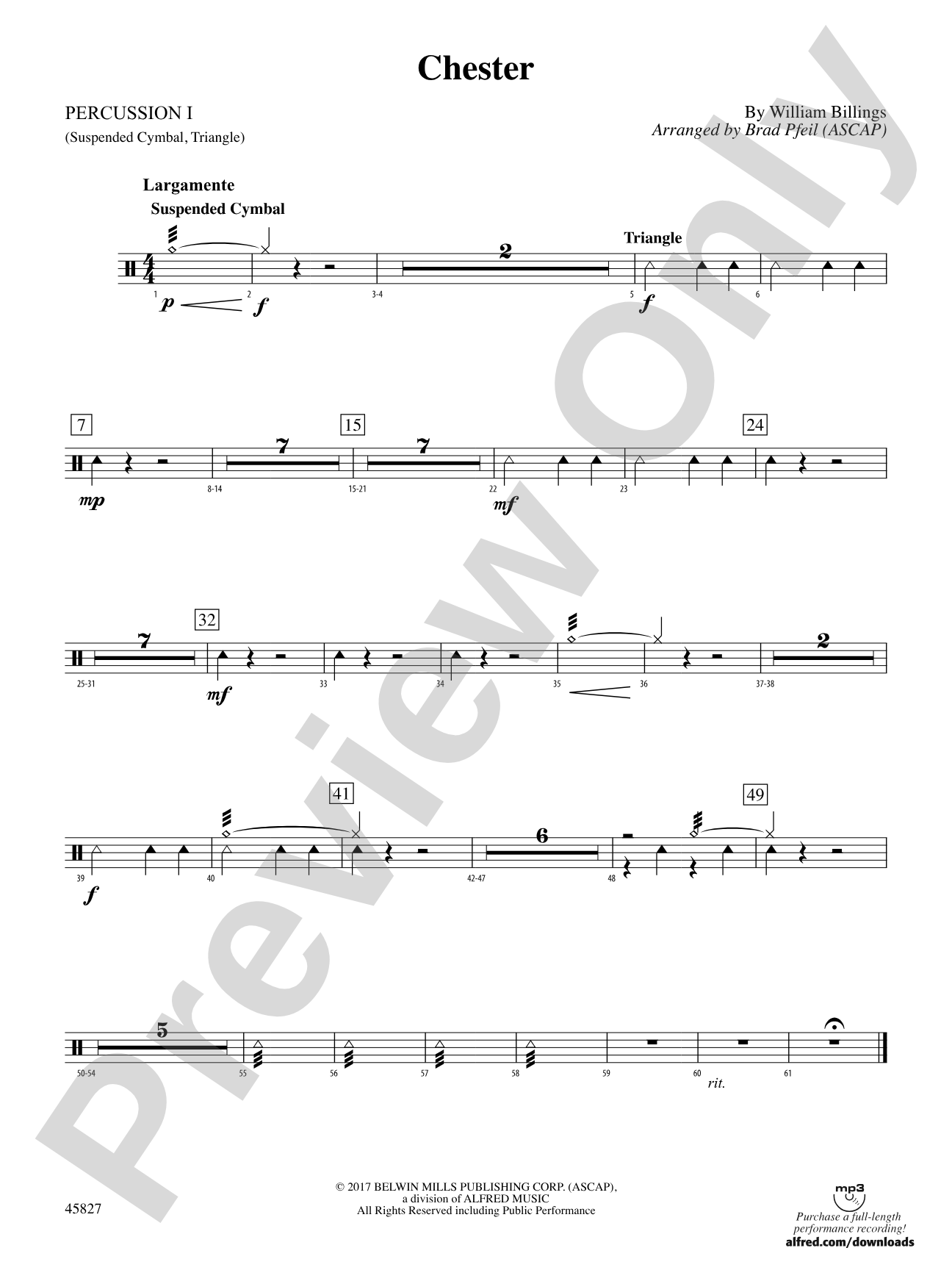 Chester: 1st Percussion