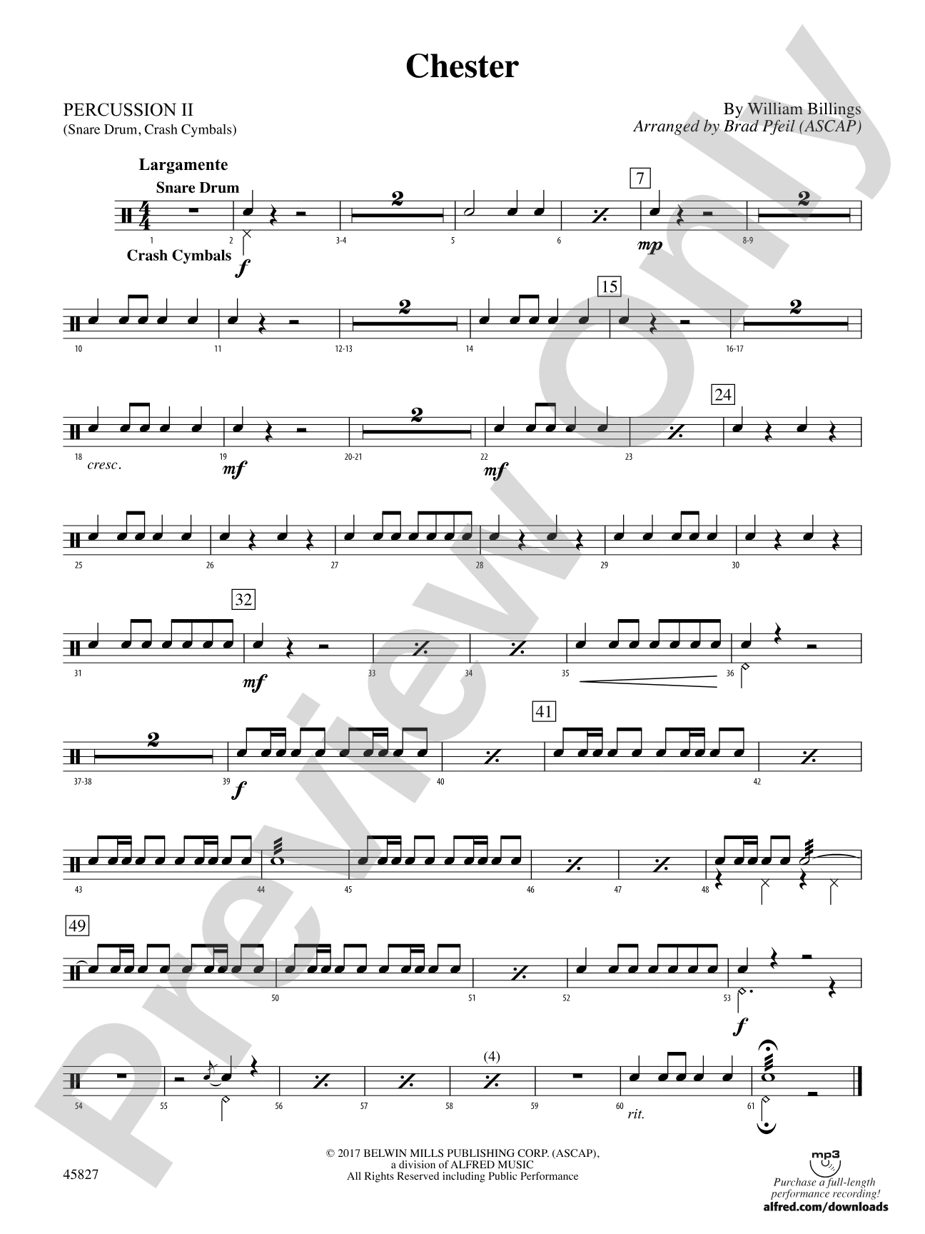 Chester: 2nd Percussion
