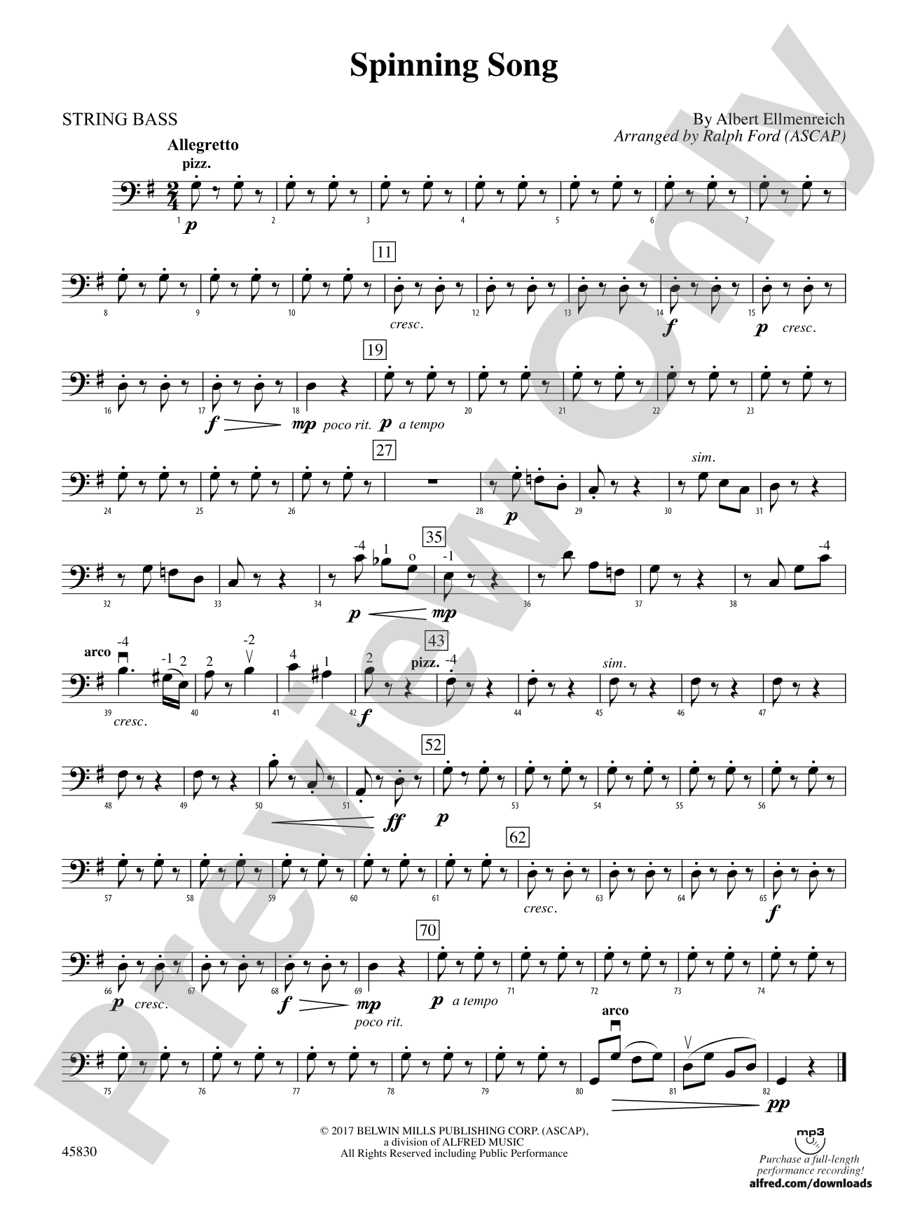 Spinning Song: String Bass