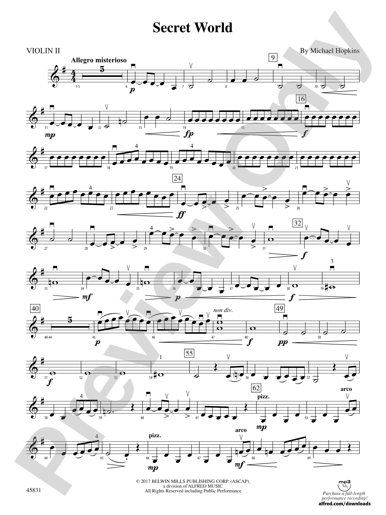 Secret World: 2nd Violin