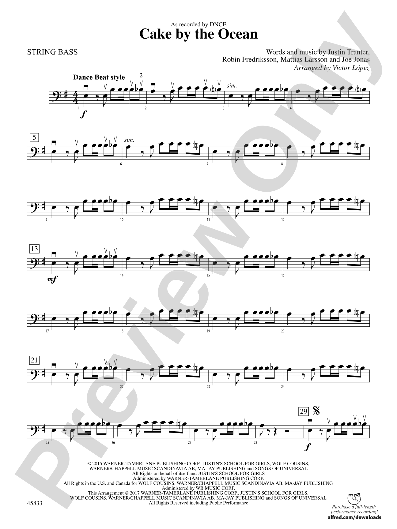Cake by the Ocean: String Bass