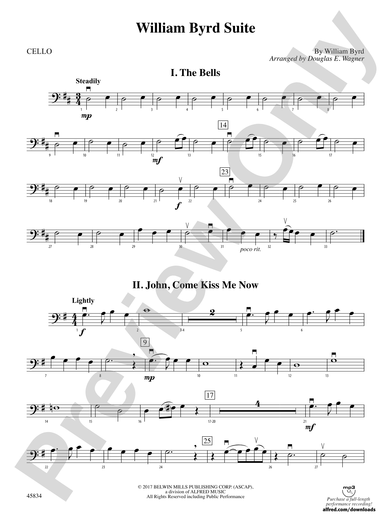William Byrd Suite: Cello
