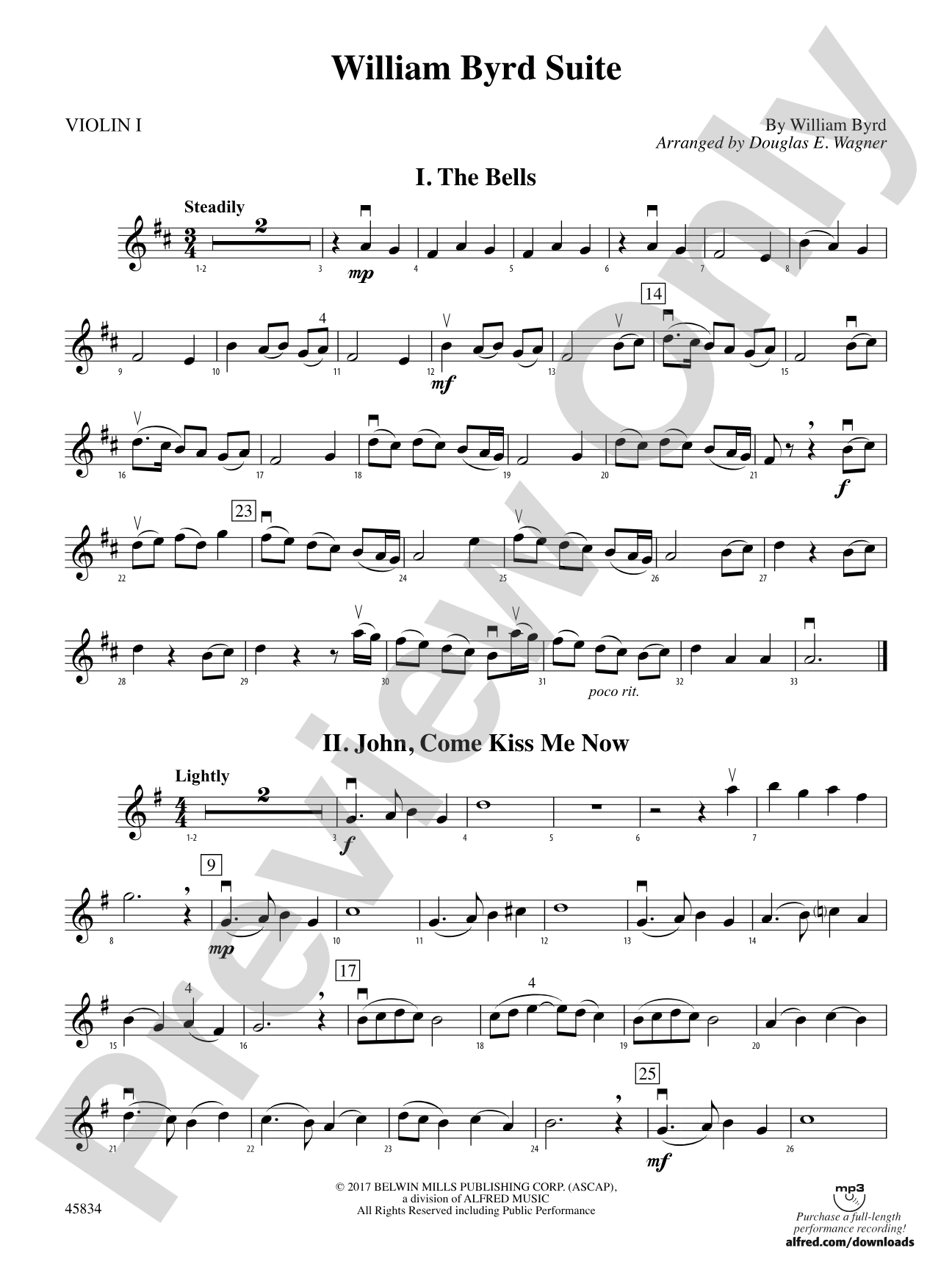 William Byrd Suite: 1st Violin