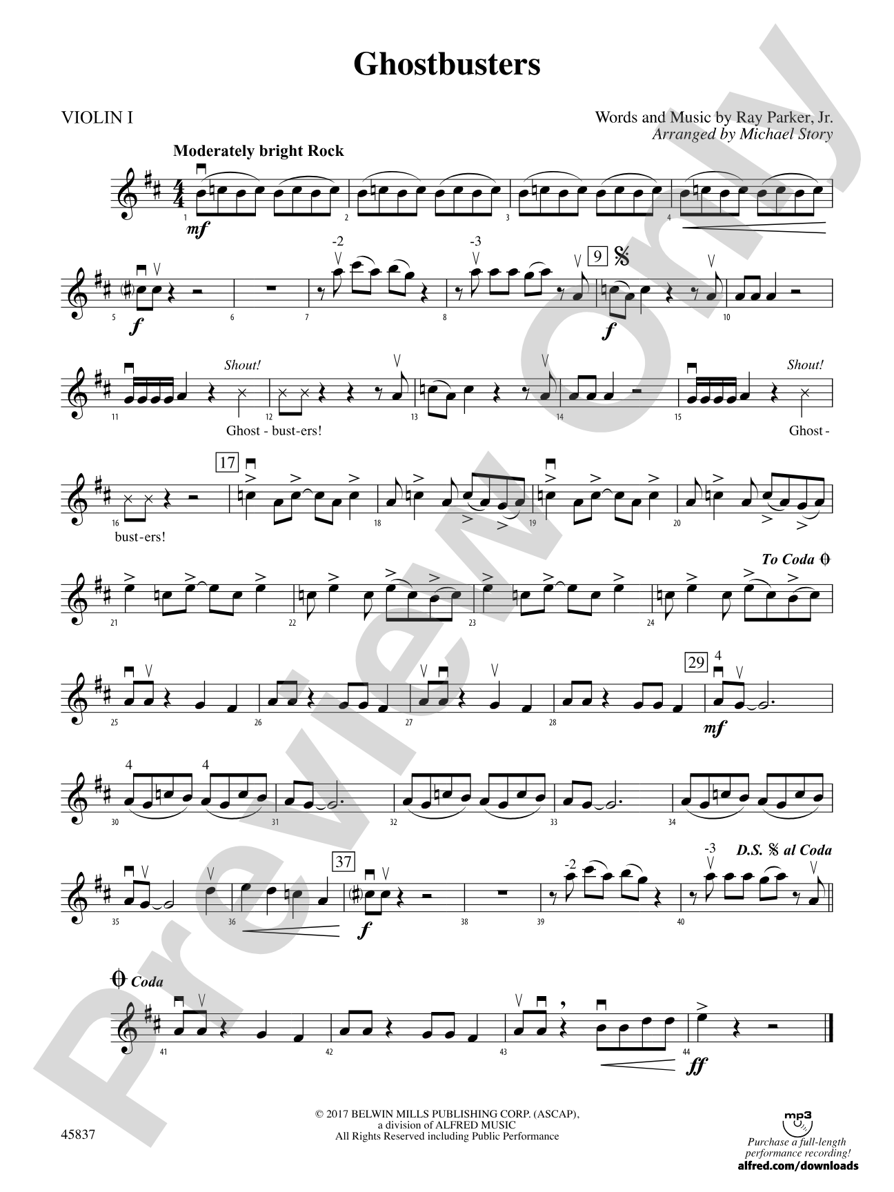 Ghostbusters: 1st Violin