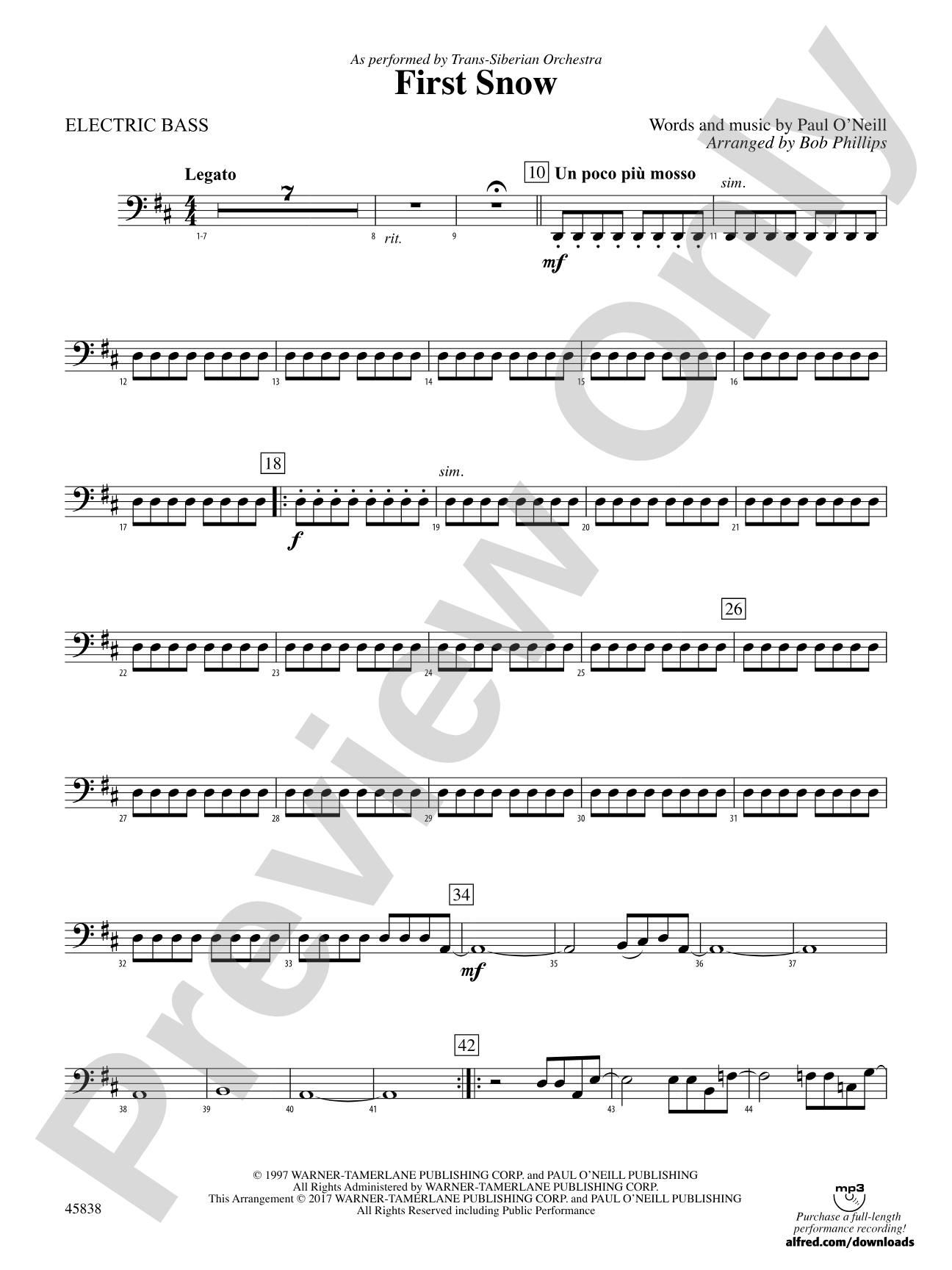 First Snow: Electric Bass