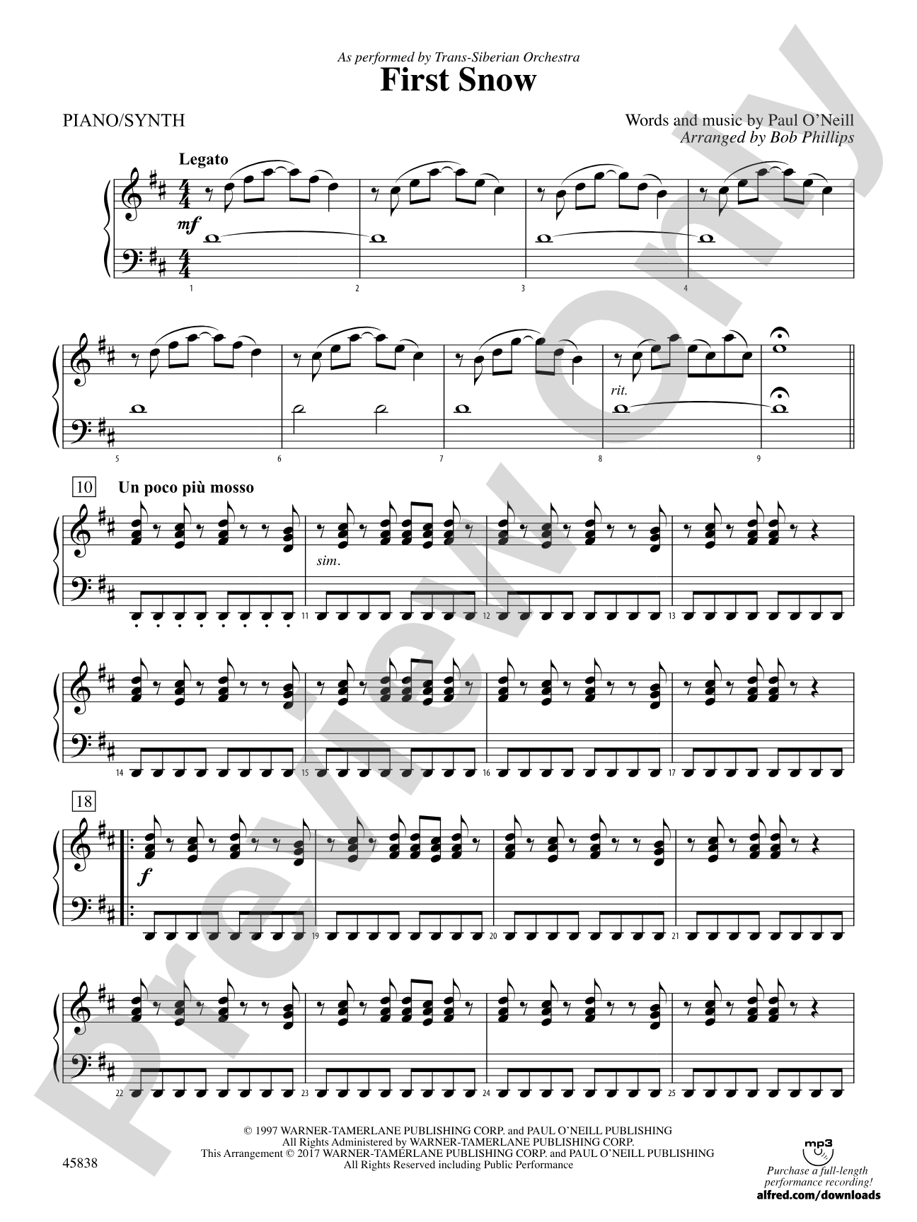 First Snow: Piano Accompaniment