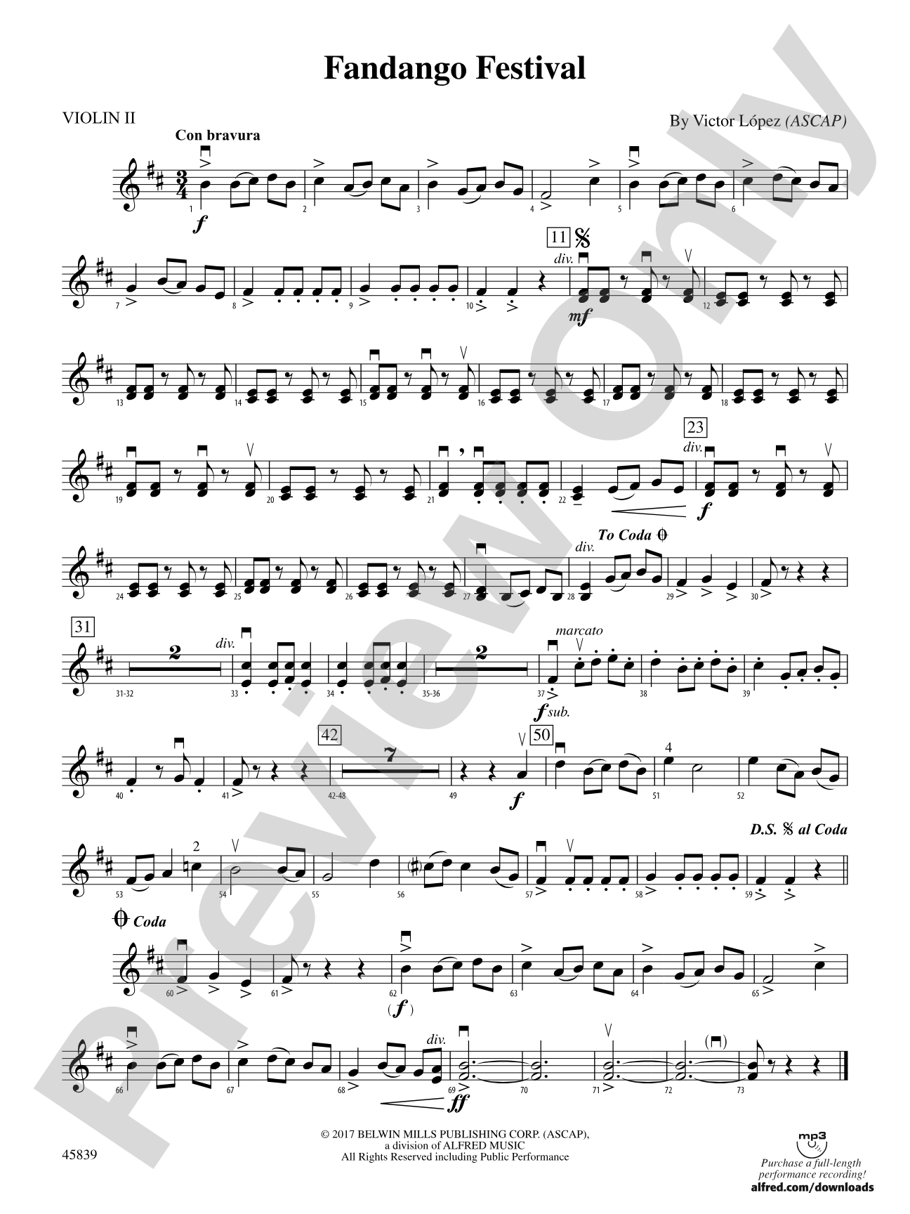 Fandango Festival: 2nd Violin