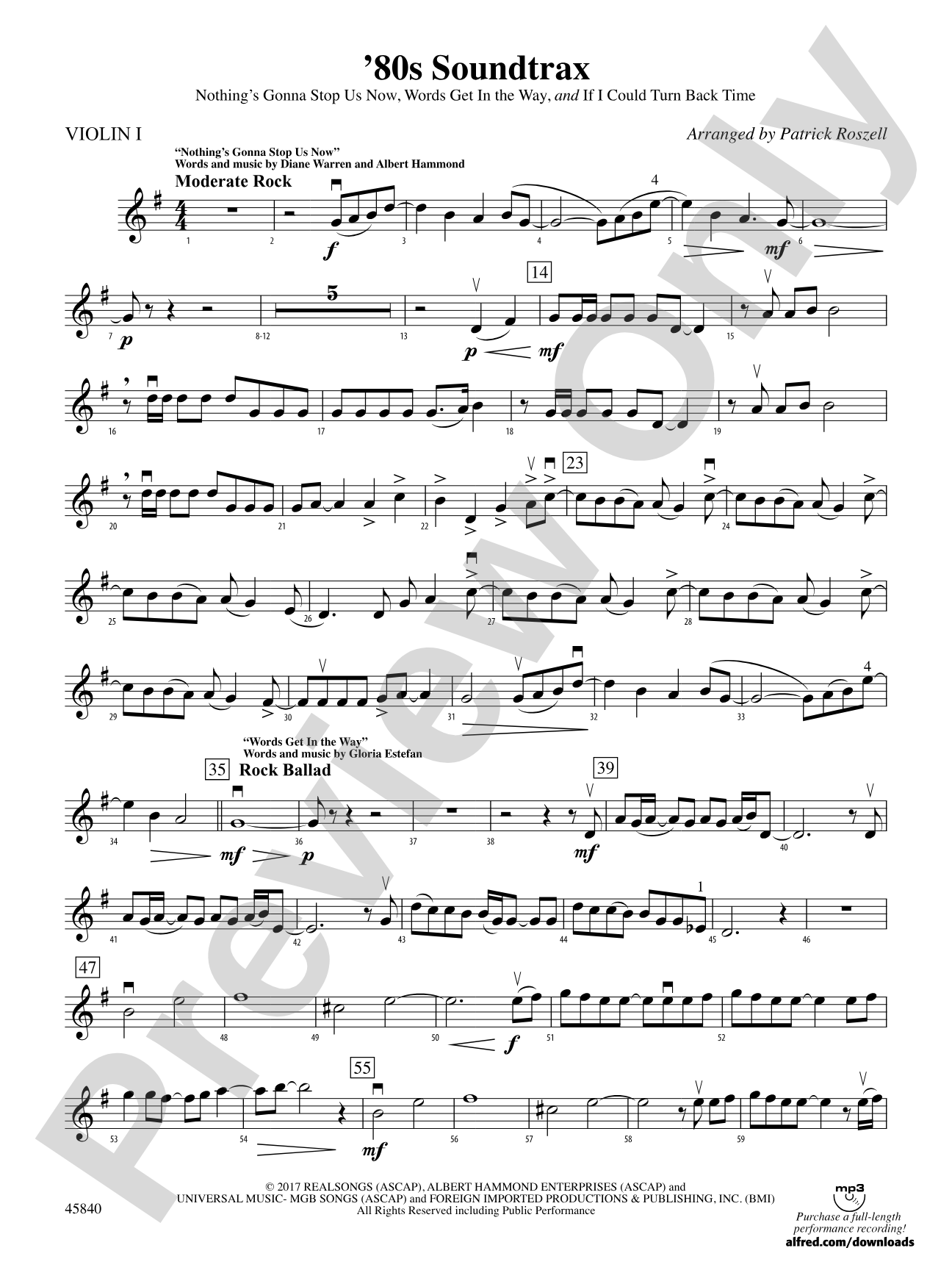 '80s Soundtrax: 1st Violin
