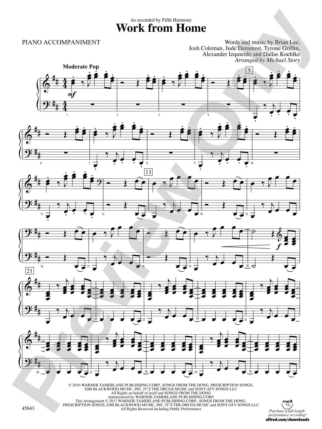 Work from Home: Piano Accompaniment