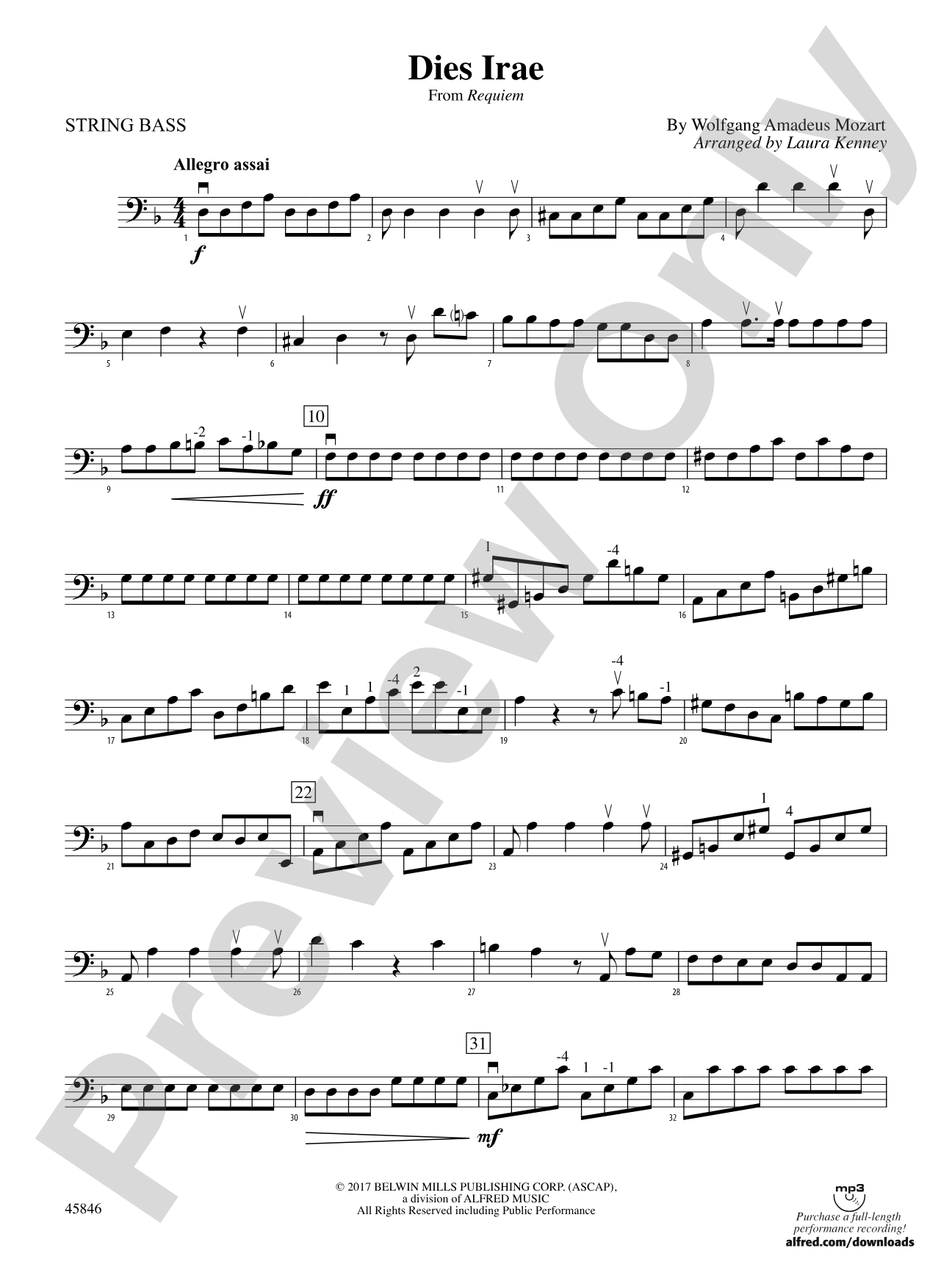 Dies Irae: String Bass