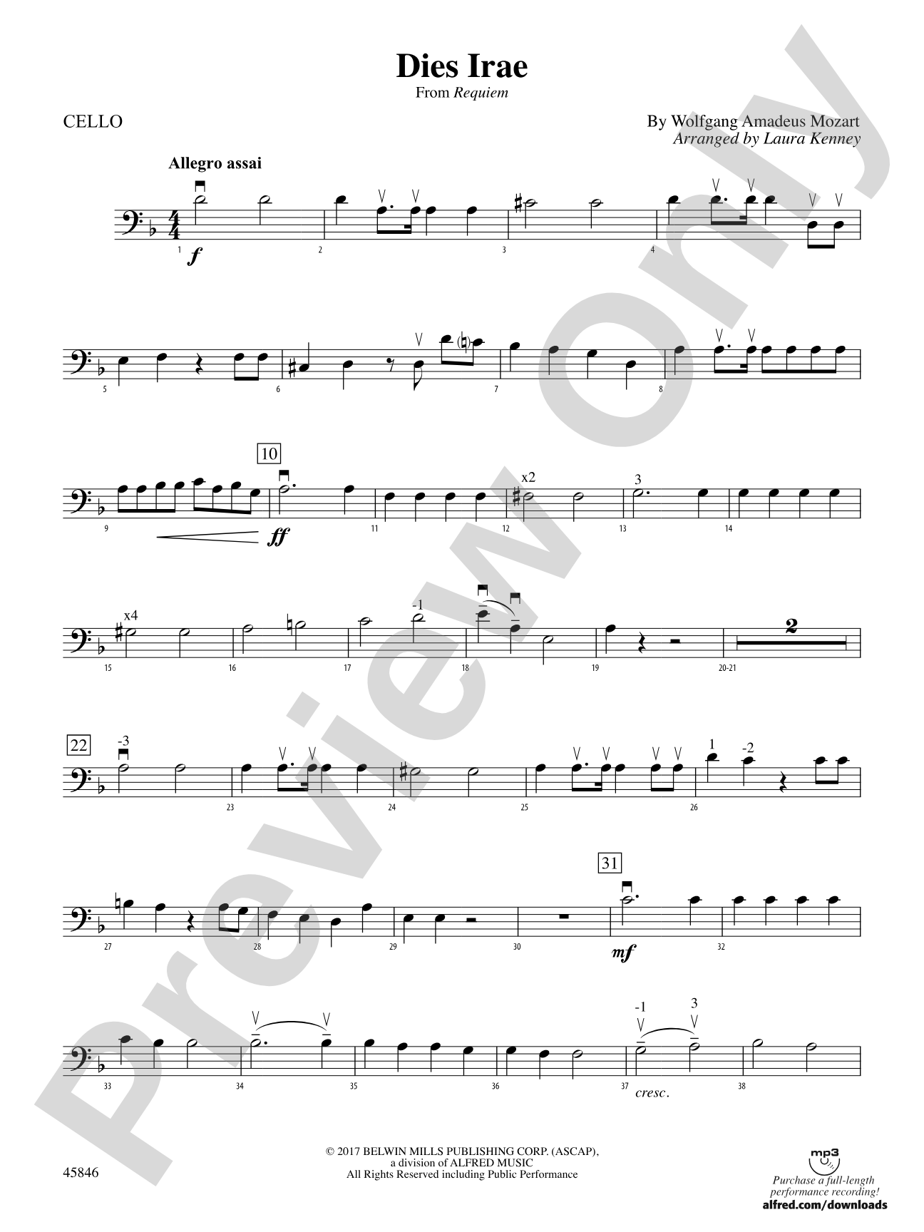 Dies Irae: Cello