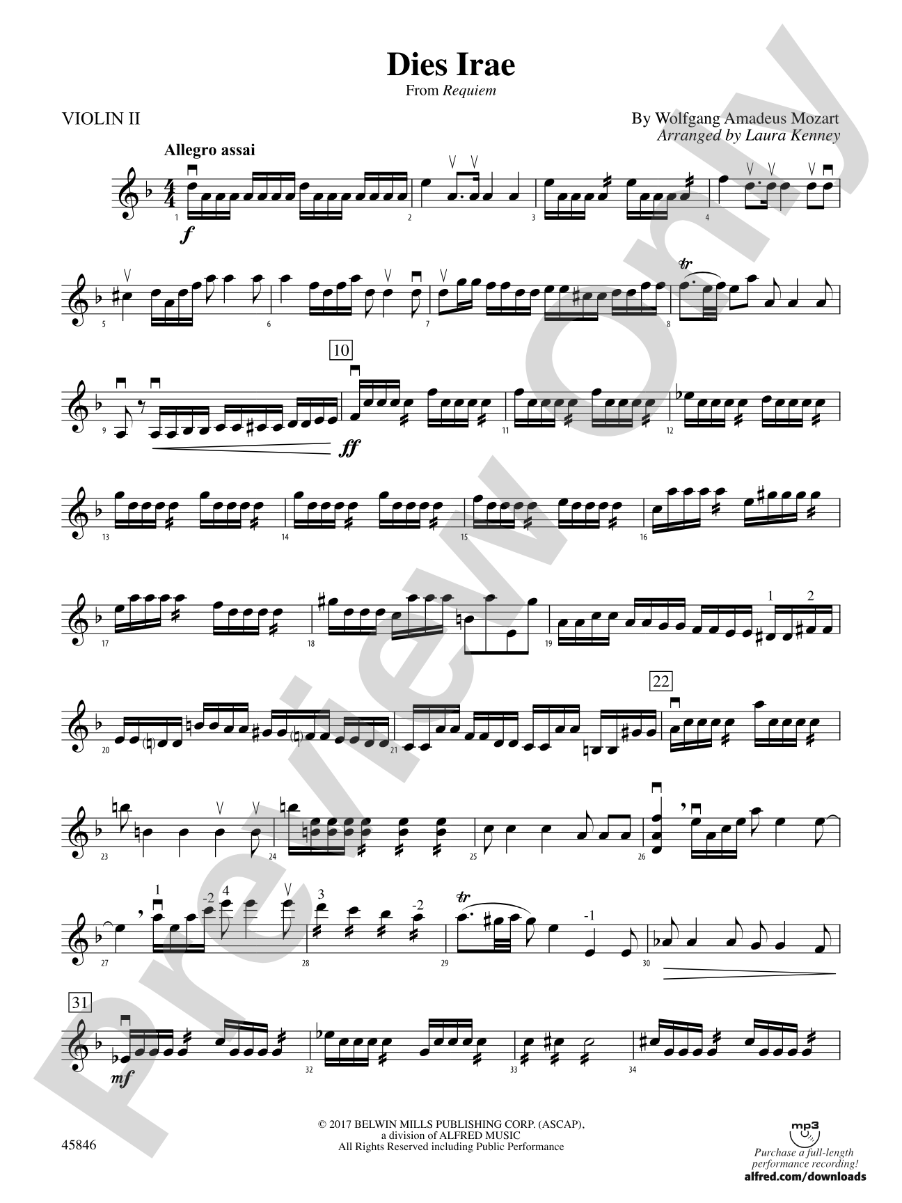 Dies Irae: 2nd Violin