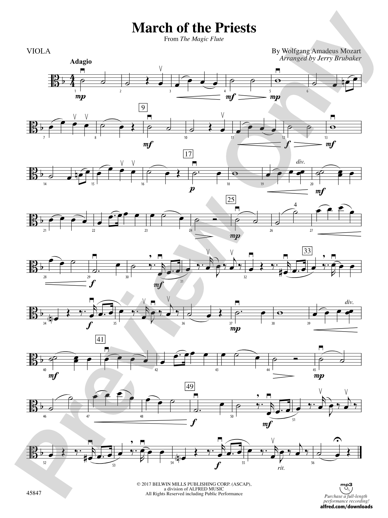 March of the Priests: Viola