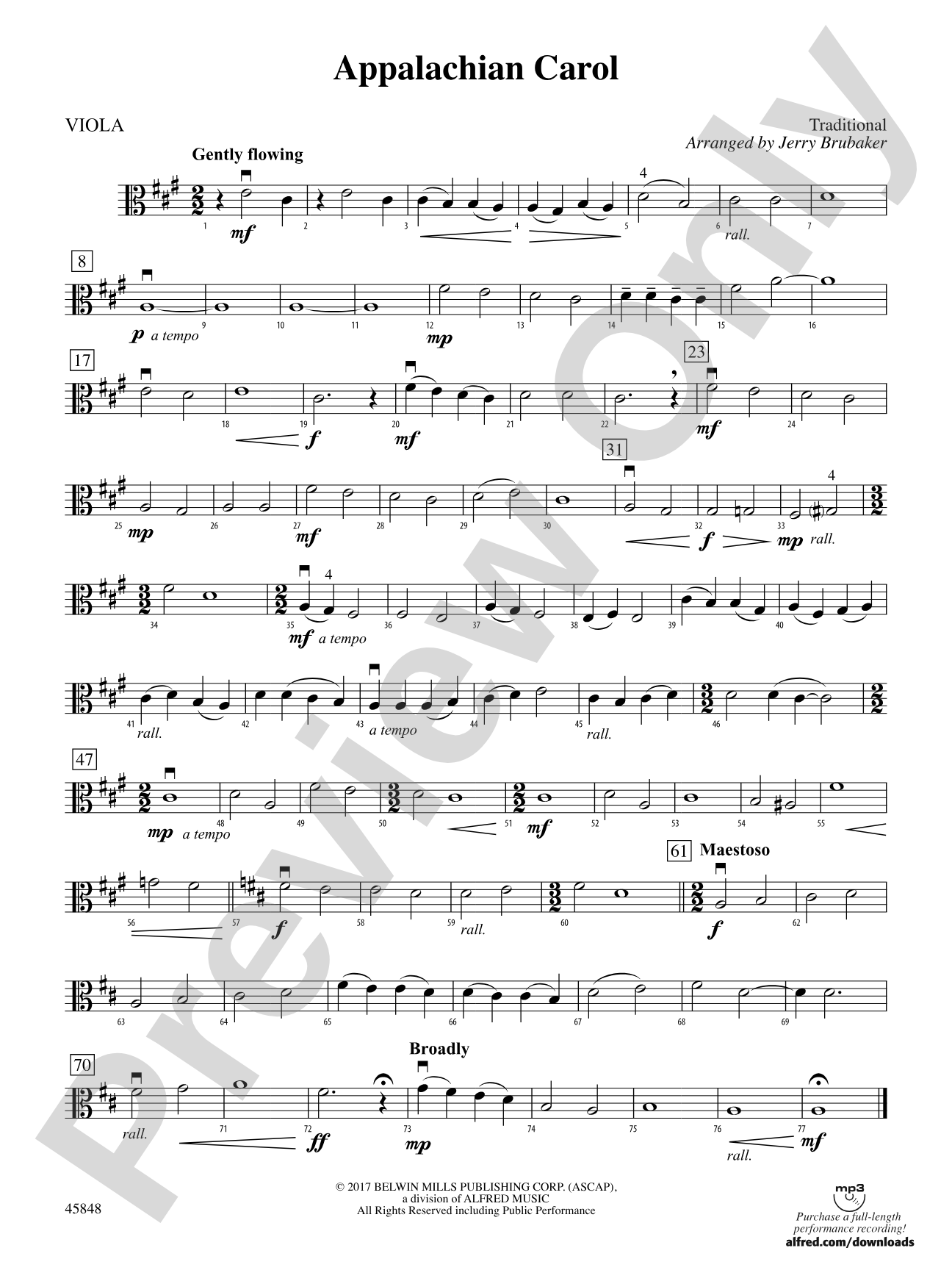 Appalachian Carol: Viola