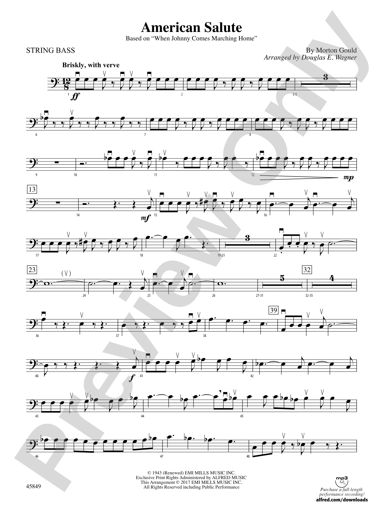 American Salute: String Bass