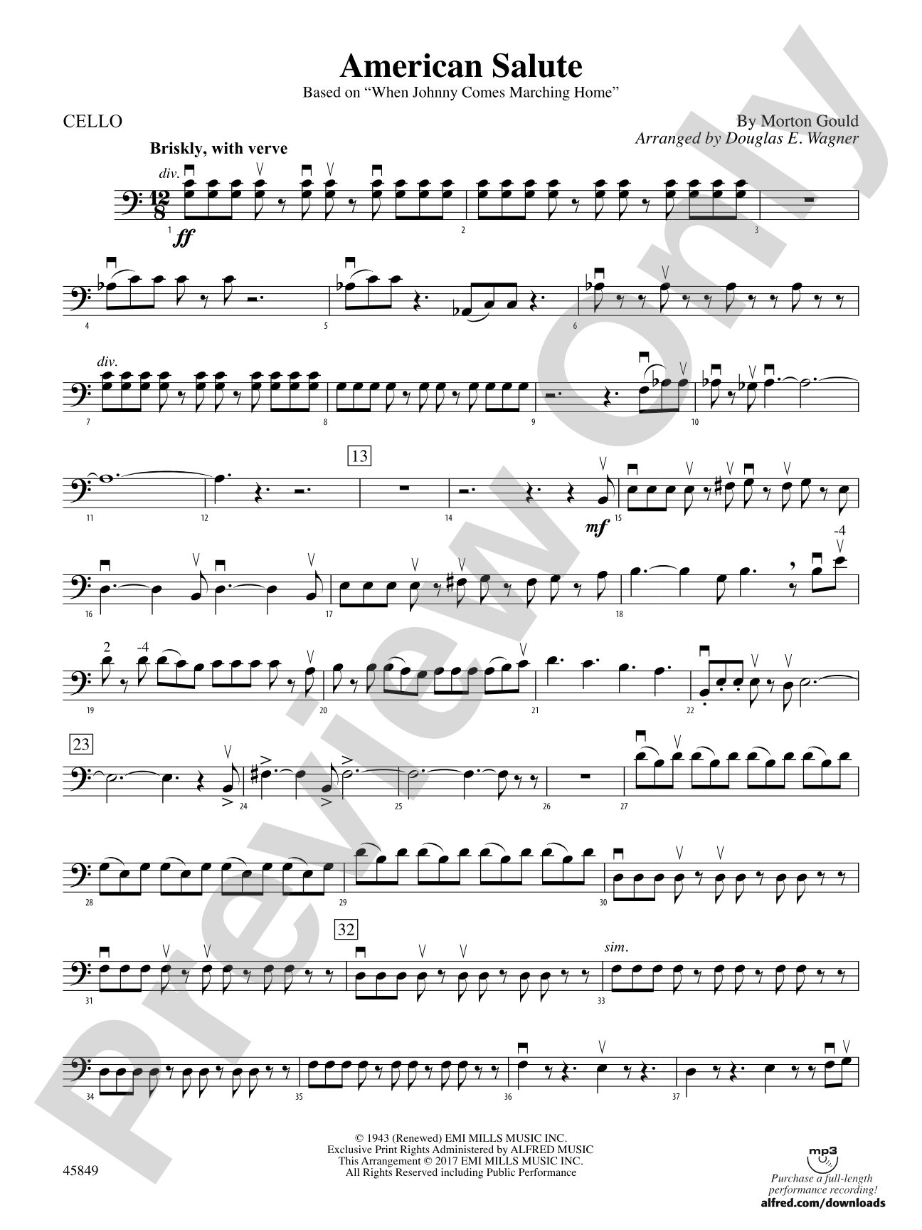American Salute: Cello