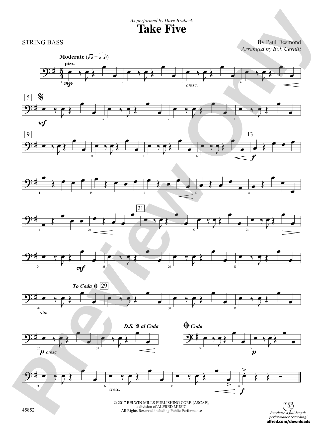 Take Five: String Bass