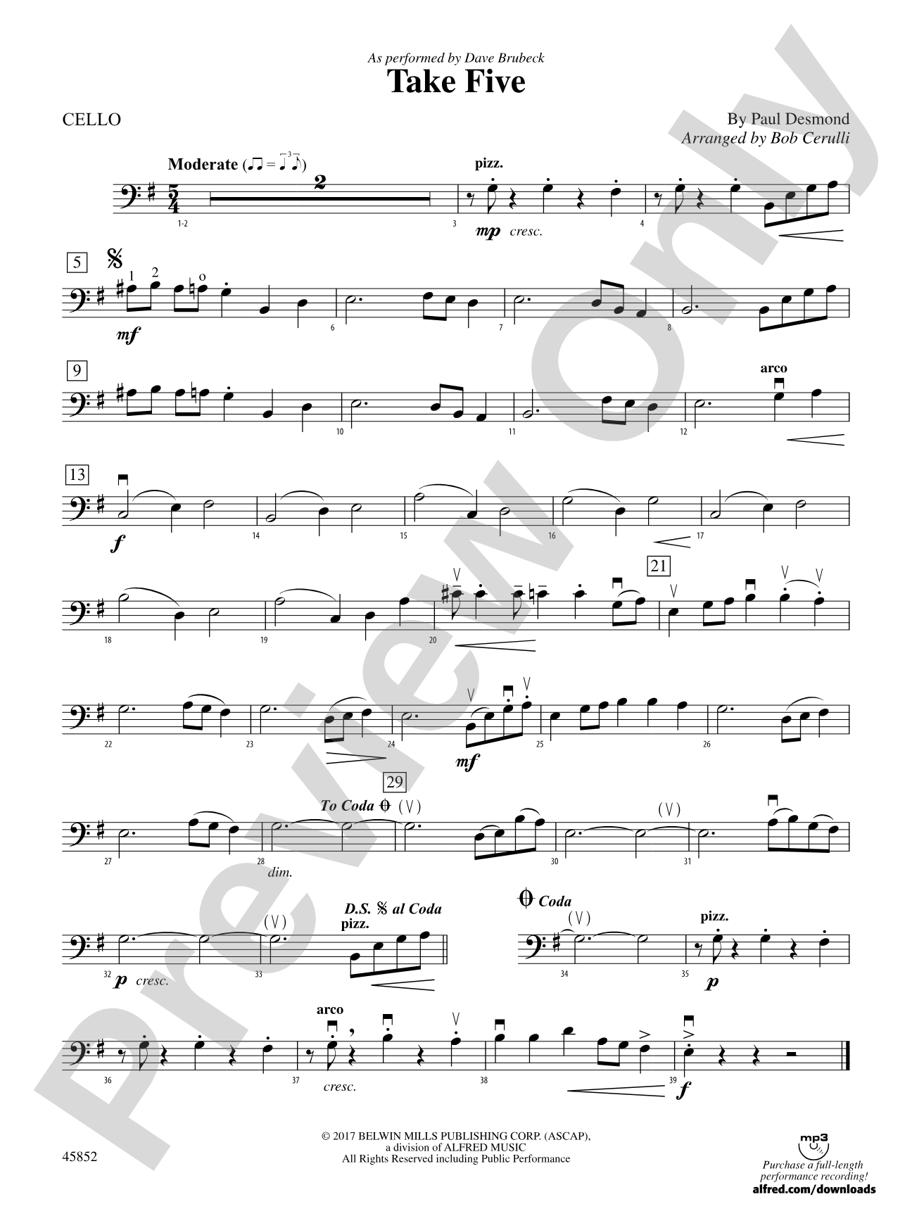 Take Five: Cello