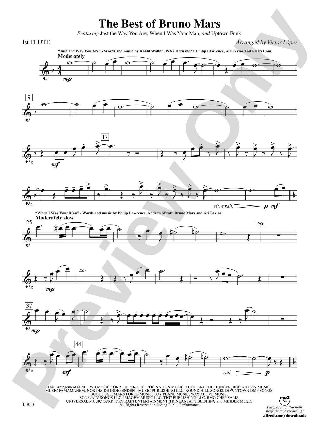 The Best of Bruno Mars: Flute