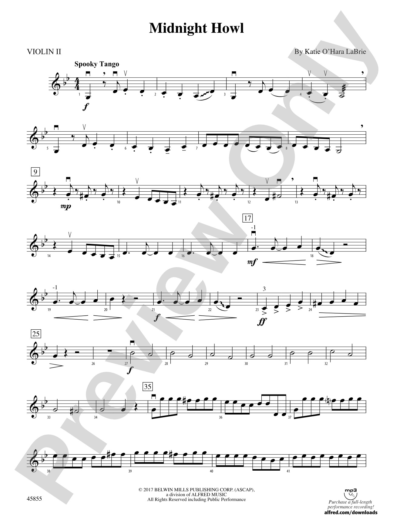 Midnight Howl: 2nd Violin