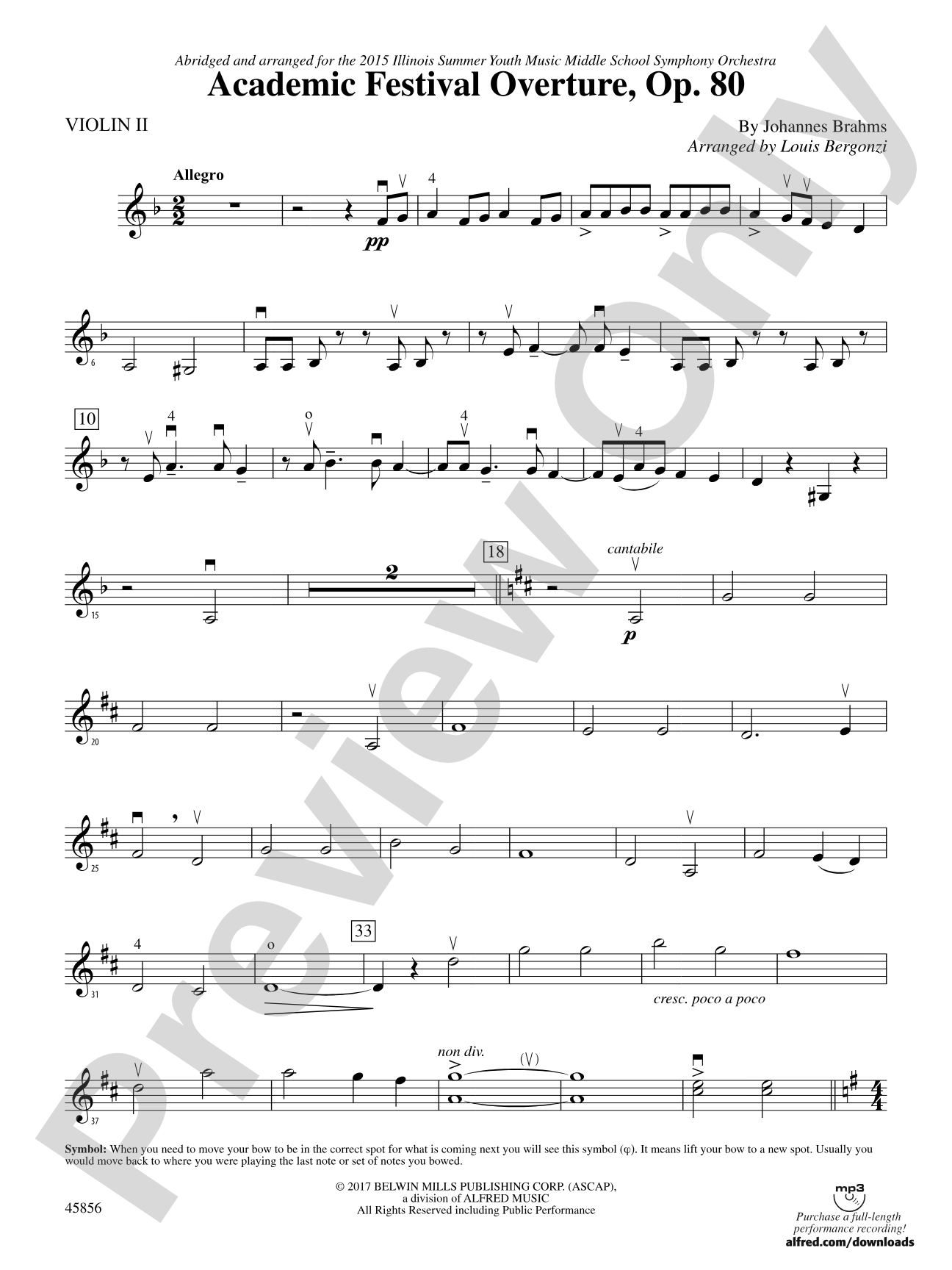 Academic Festival Overture, Op. 80: 2nd Violin
