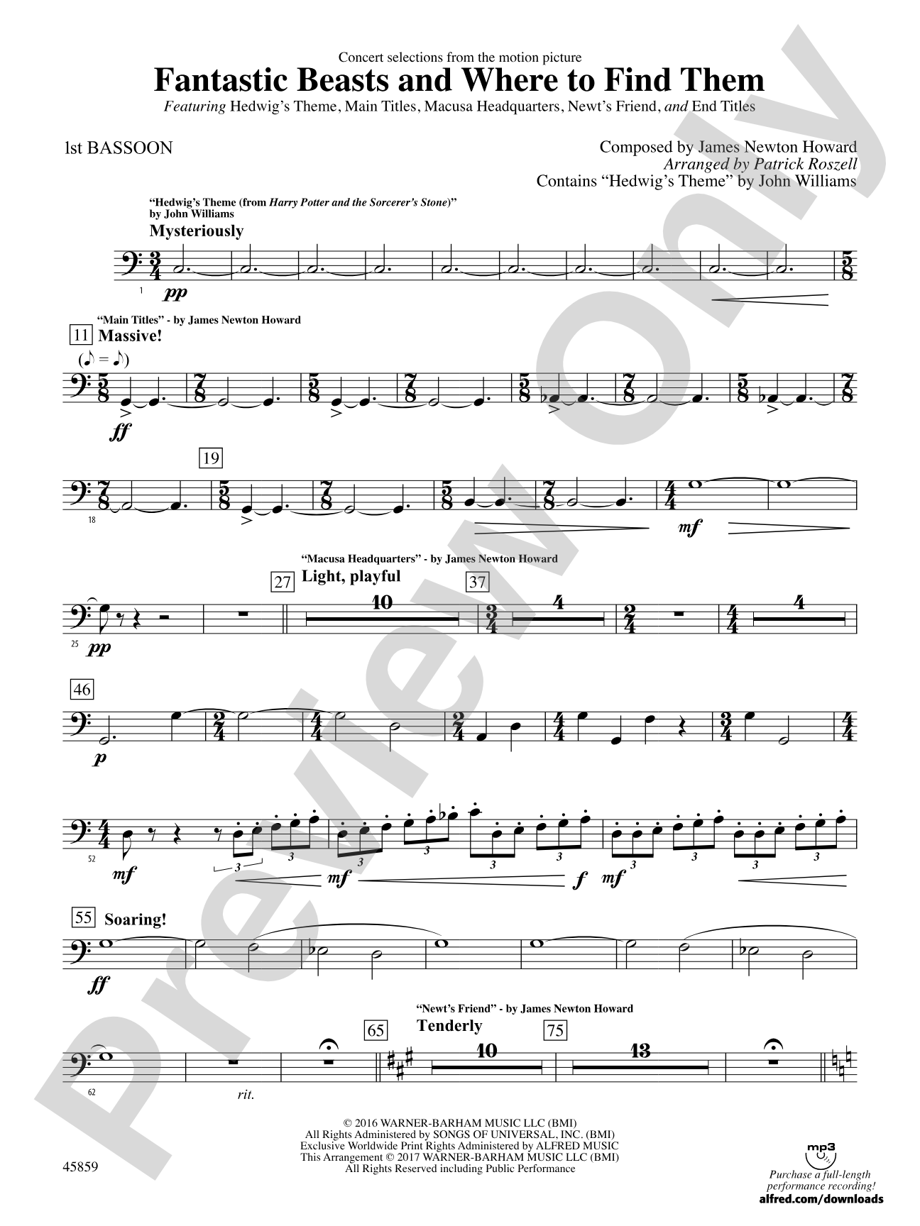Fantastic Beasts and Where to Find Them: Bassoon