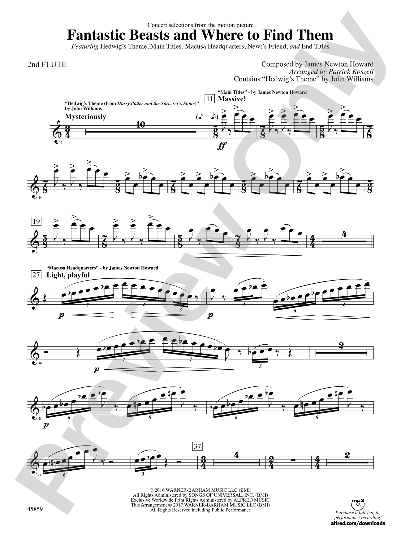 Fantastic Beasts and Where to Find Them: 2nd Flute