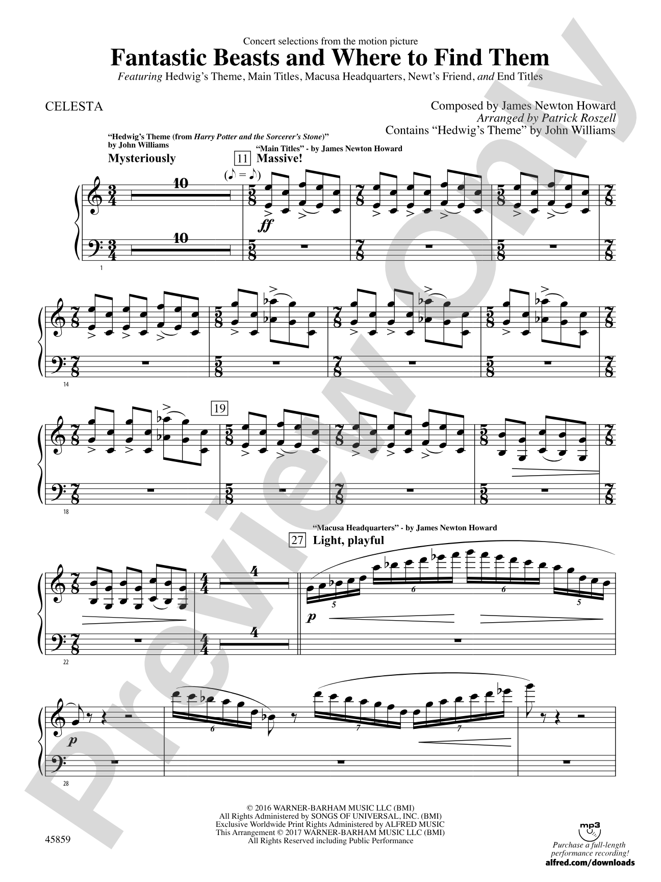 Fantastic Beasts and Where to Find Them: Piano Accompaniment