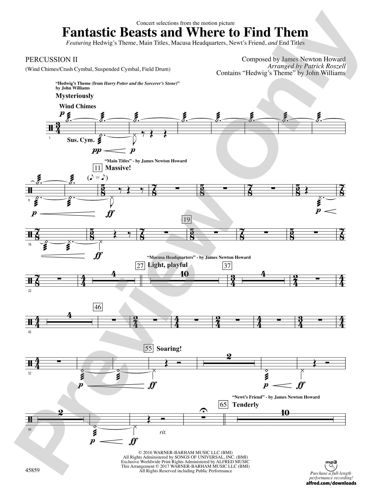 Fantastic Beasts and Where to Find Them: 2nd Percussion