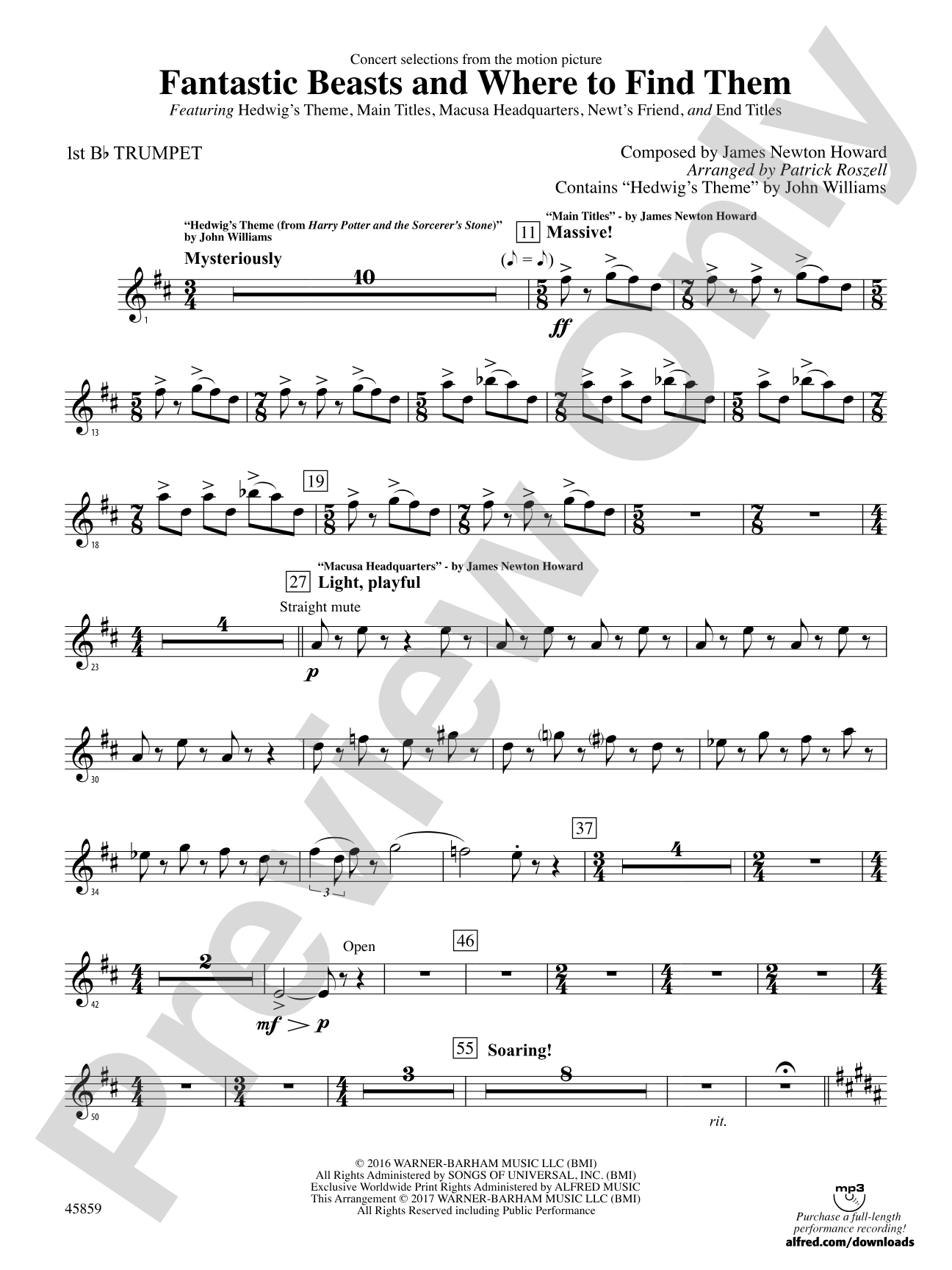 Fantastic Beasts and Where to Find Them: 1st B-flat Trumpet