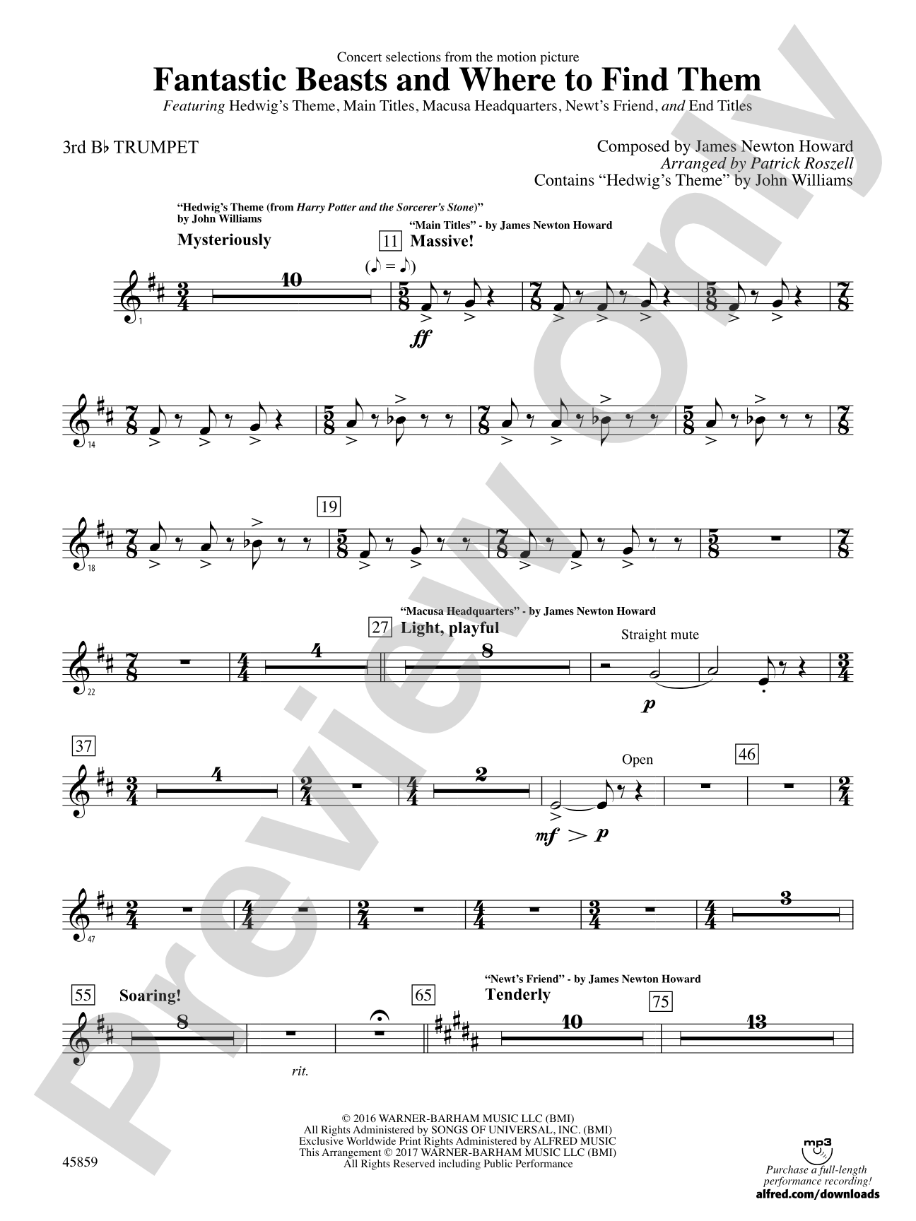 Fantastic Beasts and Where to Find Them: 3rd B-flat Trumpet