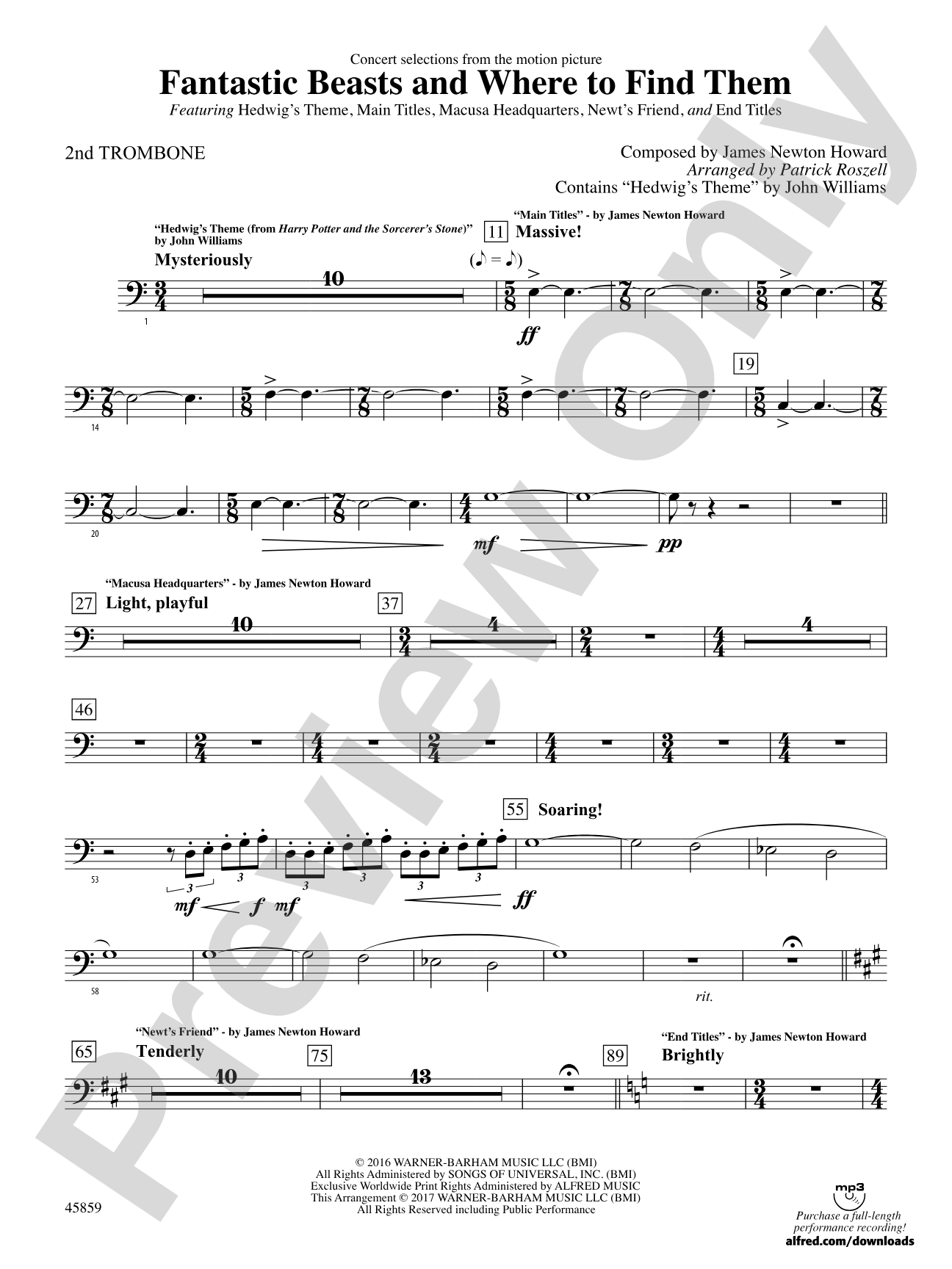 Fantastic Beasts and Where to Find Them: 2nd Trombone