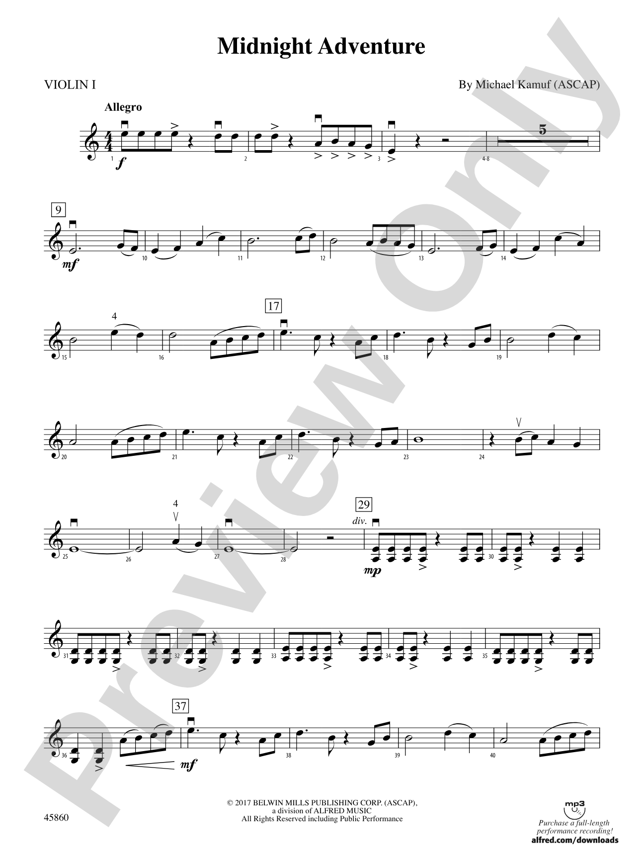 Midnight Adventure: 1st Violin