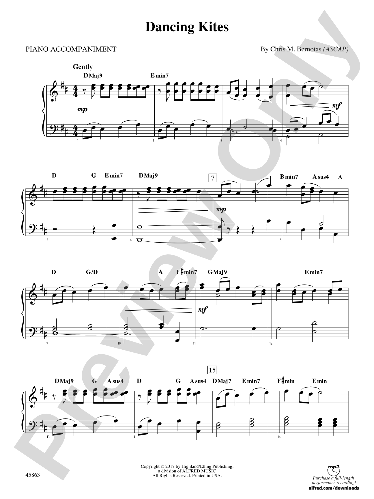 Dancing Kites: Piano Accompaniment