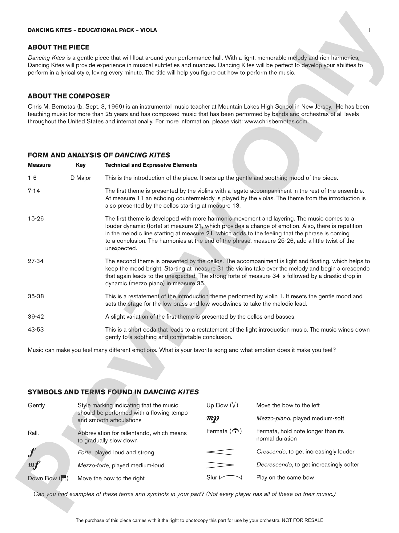 Dancing Kites: Viola Educational Pack