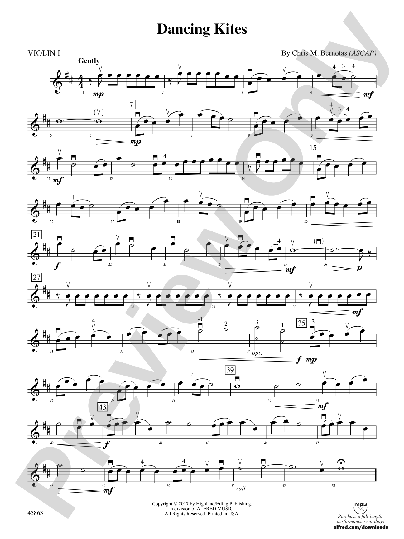 Dancing Kites: 1st Violin